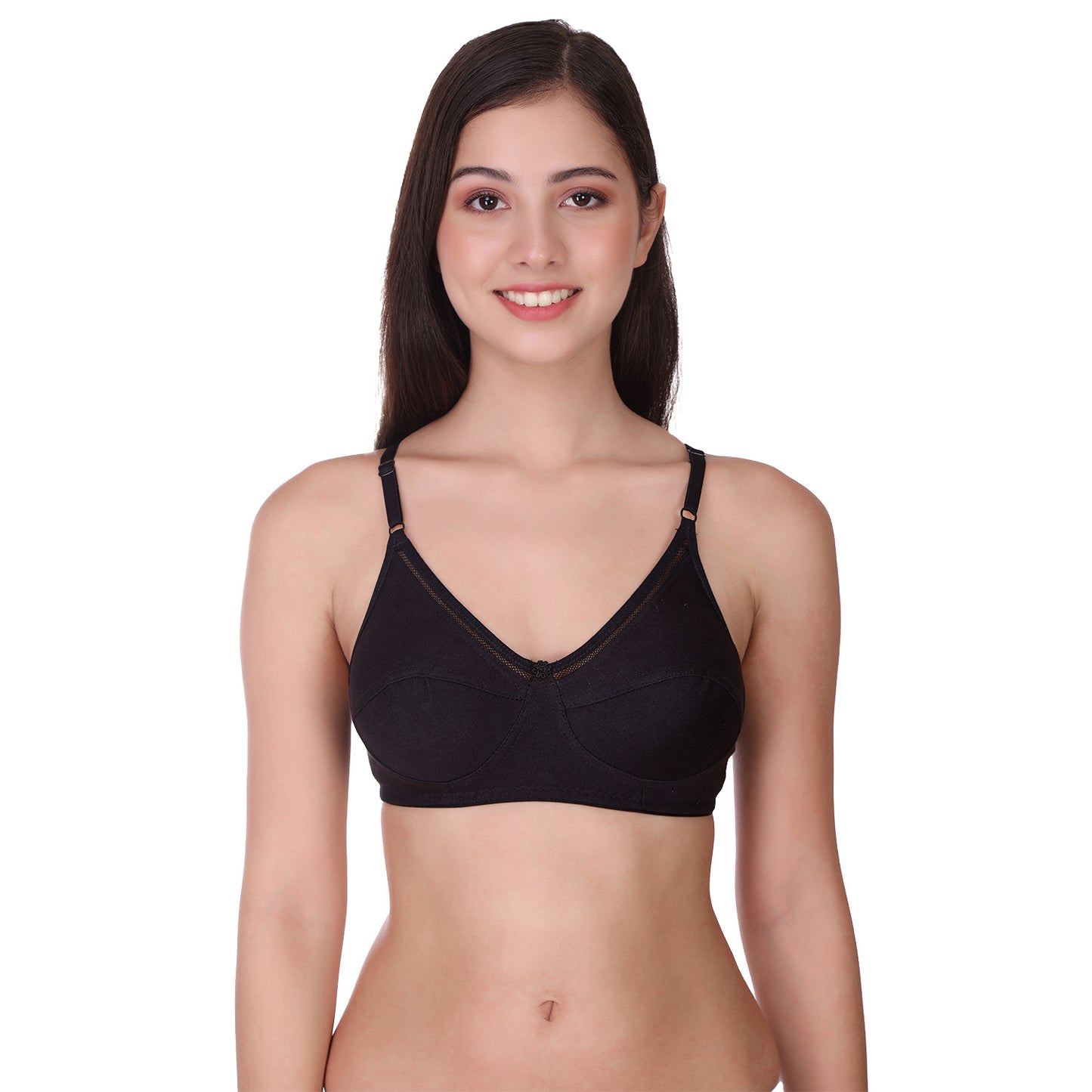 POOJA RAGENEE Regular Cotton Blend Bra -Black