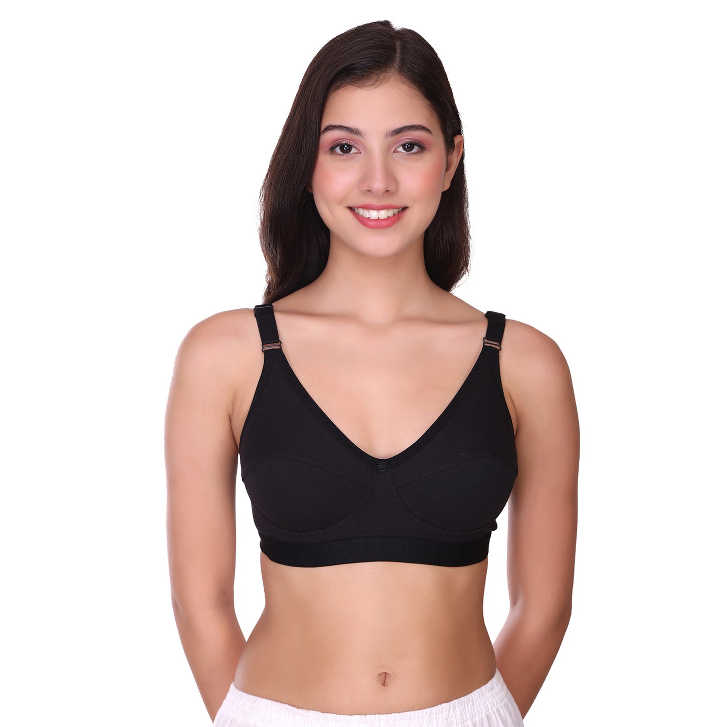 Pooja Ragenee Pure Cotton Super D Cup bra for Women Black
