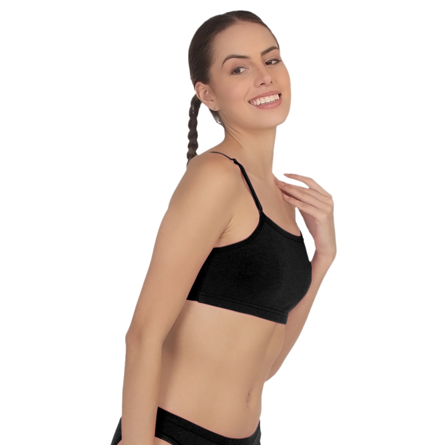 POOJA RAGENEE Smooth Fabric & comfortable Sports Bra for Fitness SQ1031B Teal Green-Black-Dark Pink