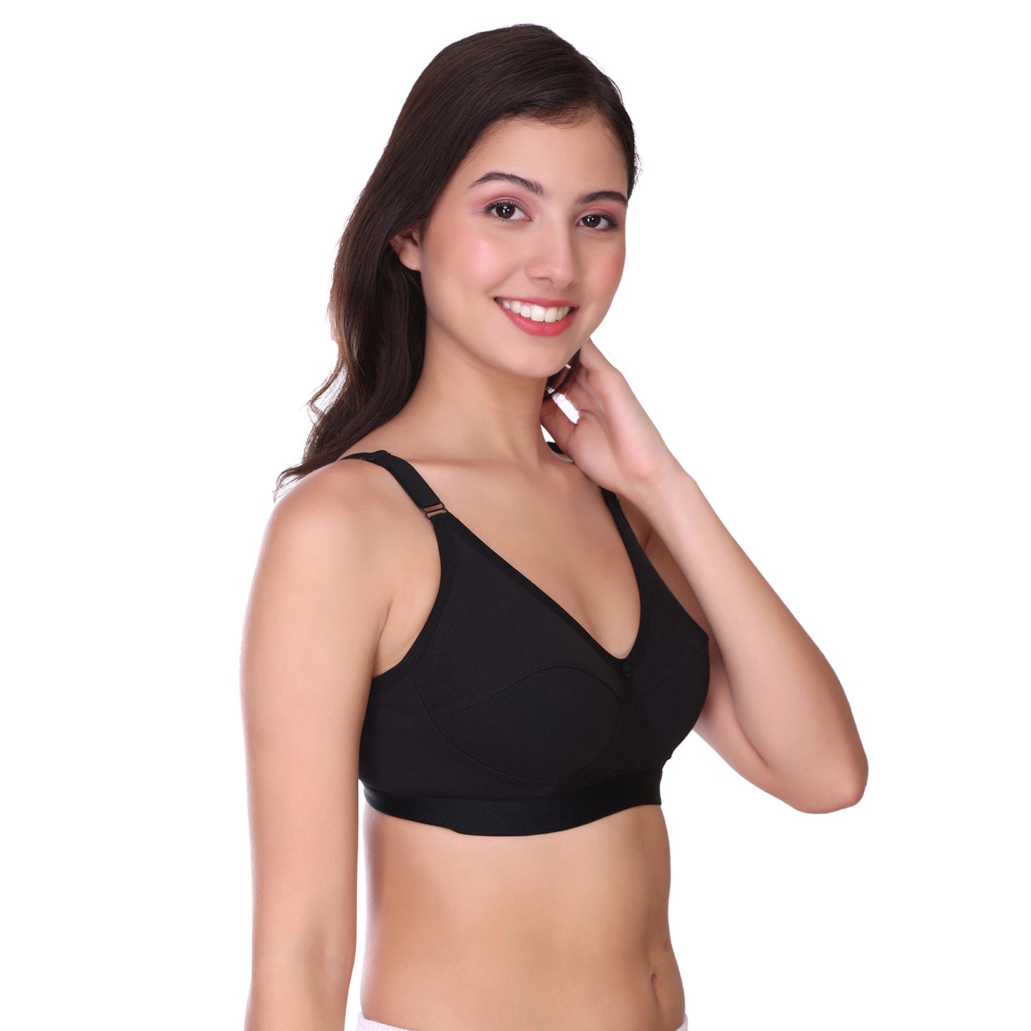 Pooja Ragenee Light Pad Cotton Regular bra for Women Black