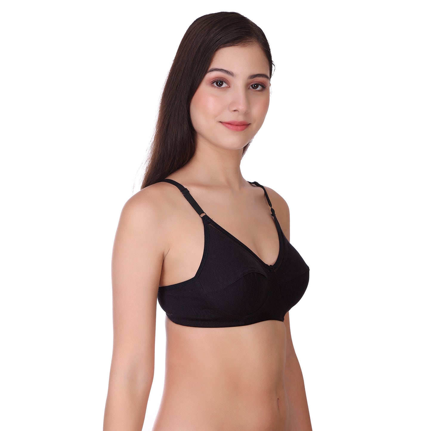 POOJA RAGENEE Regular Cotton Blend Bra -Black