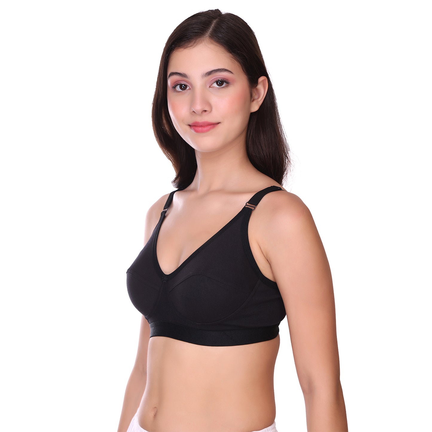 Pooja Ragenee Pure Cotton Super D Cup bra for Women Black
