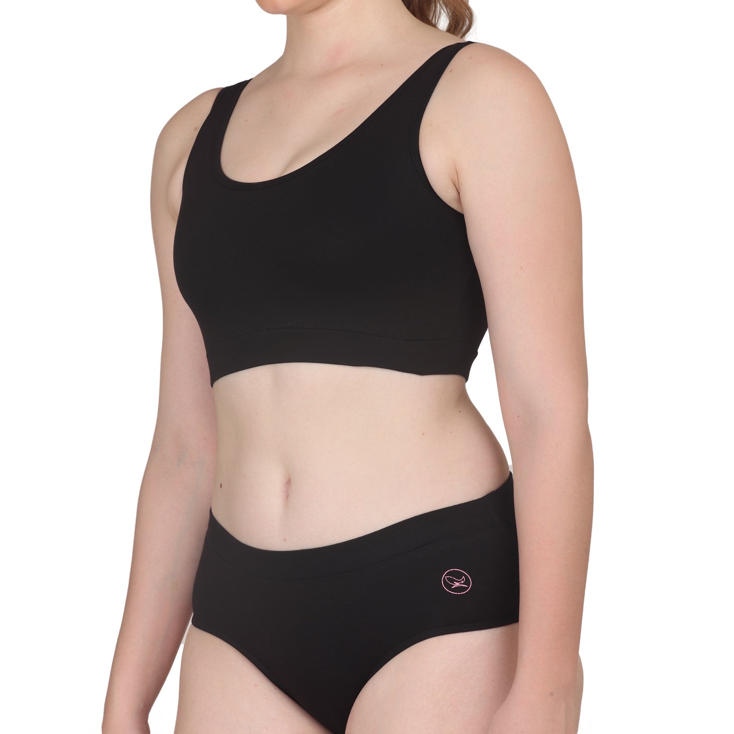 POOJA RAGENEE Skin Breathable & Smooth Fabric Solid Set ST01 Black