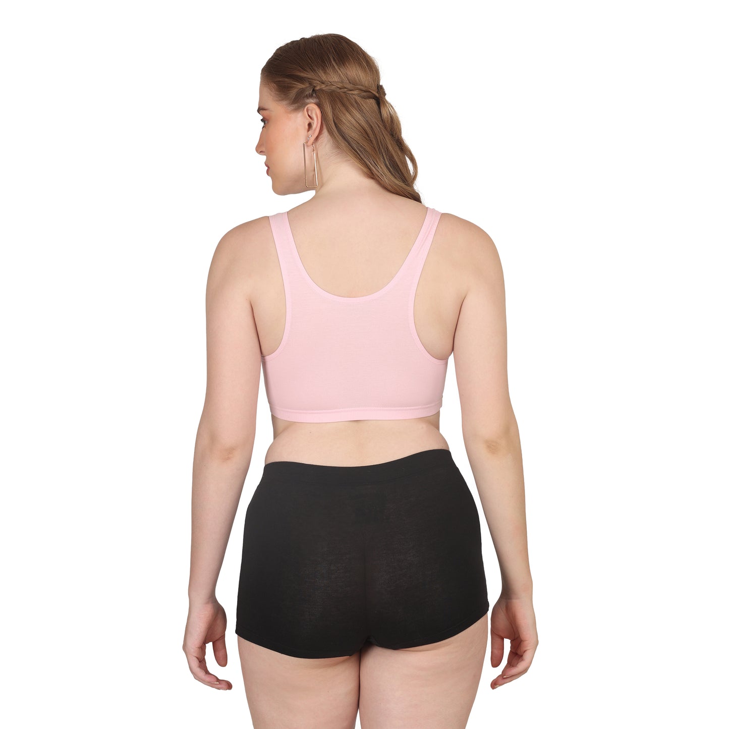 POOJA RAGENEE Skin Breathable & Comfort Sports Bra for Womens SQ1030 Baby Pink