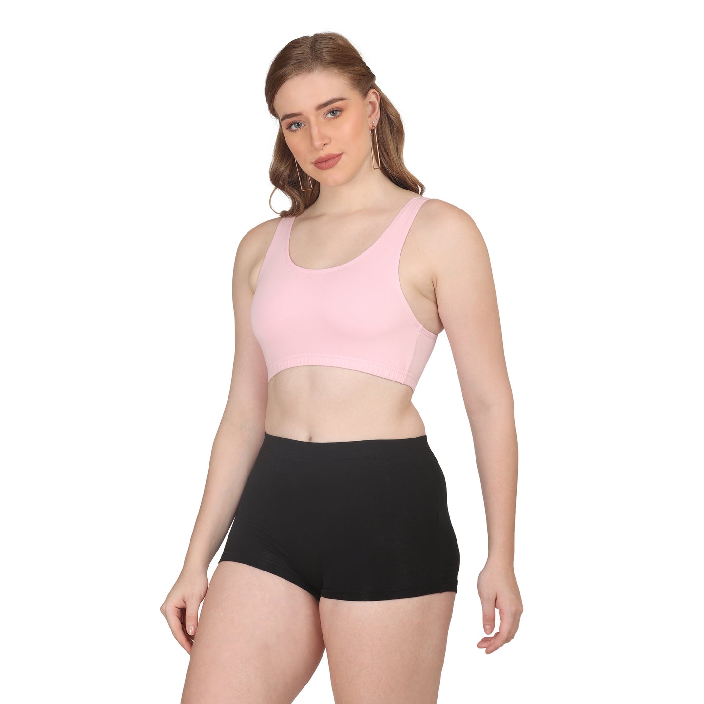 POOJA RAGENEE Skin Breathable & Comfort Sports Bra for Womens SQ1030 Baby Pink