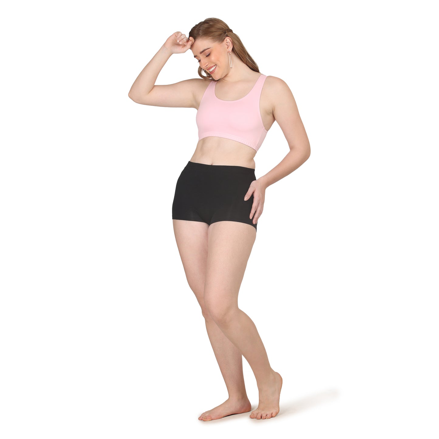 POOJA RAGENEE Skin Breathable & Comfort Sports Bra for Womens SQ1030 Baby Pink