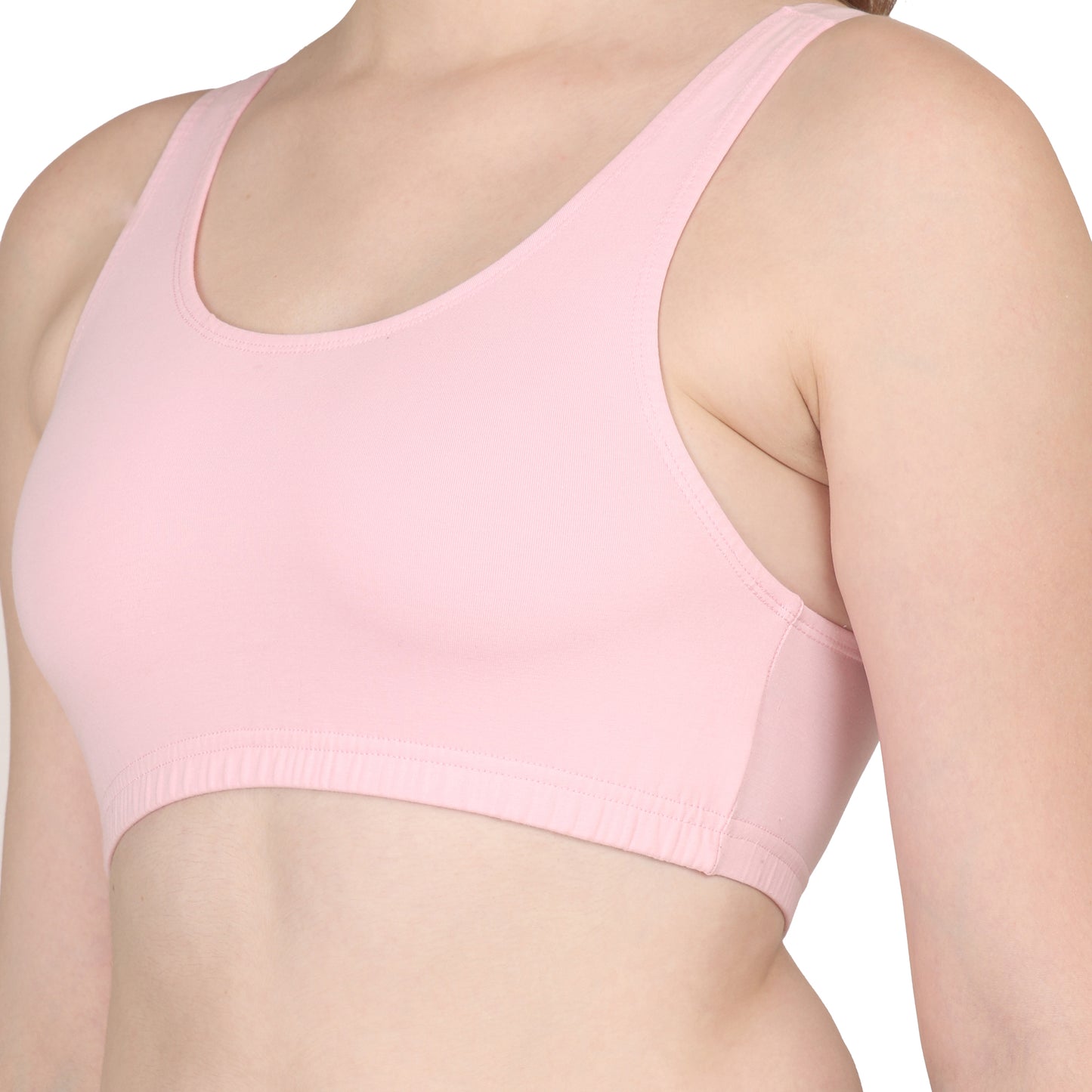 POOJA RAGENEE Skin Breathable & Comfort Sports Bra for Womens SQ1030 Baby Pink