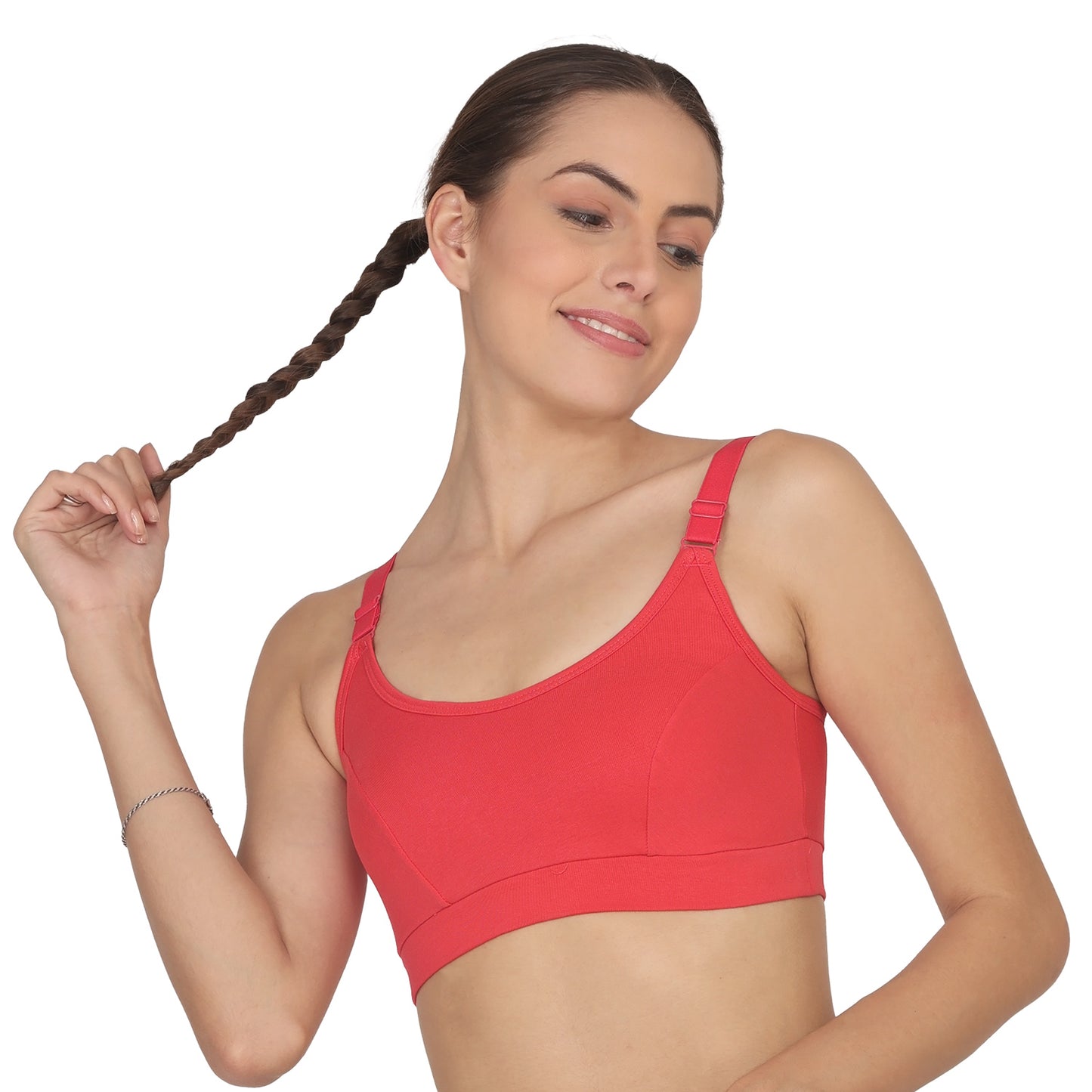 POOJA RAGENEE Women T-Shirt Non Padded Free Wired Bra SQ1035 Coral