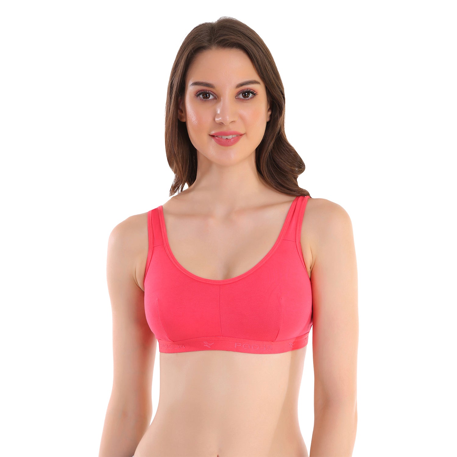 Pooja Ragenee Everyday Sports bra for Womens Coral