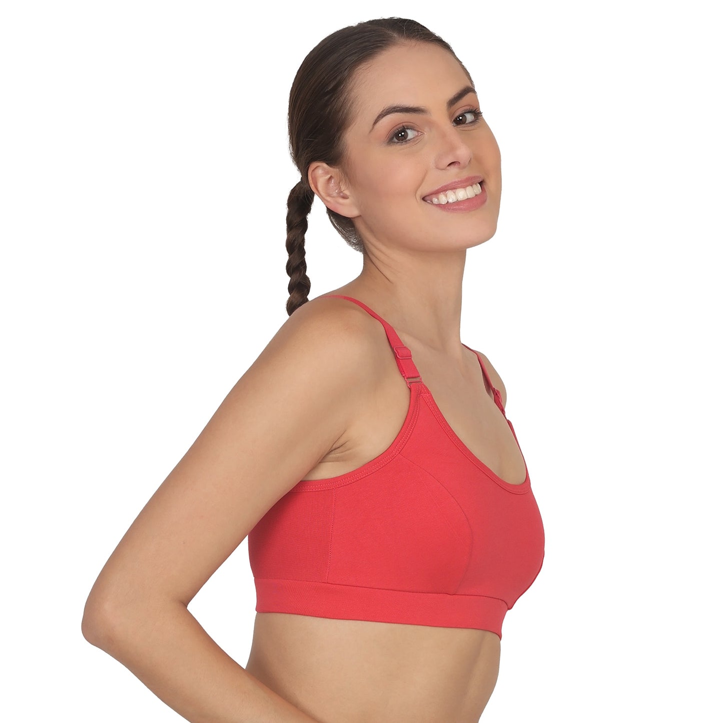 POOJA RAGENEE Women T-Shirt Non Padded Free Wired Bra SQ1035 Coral