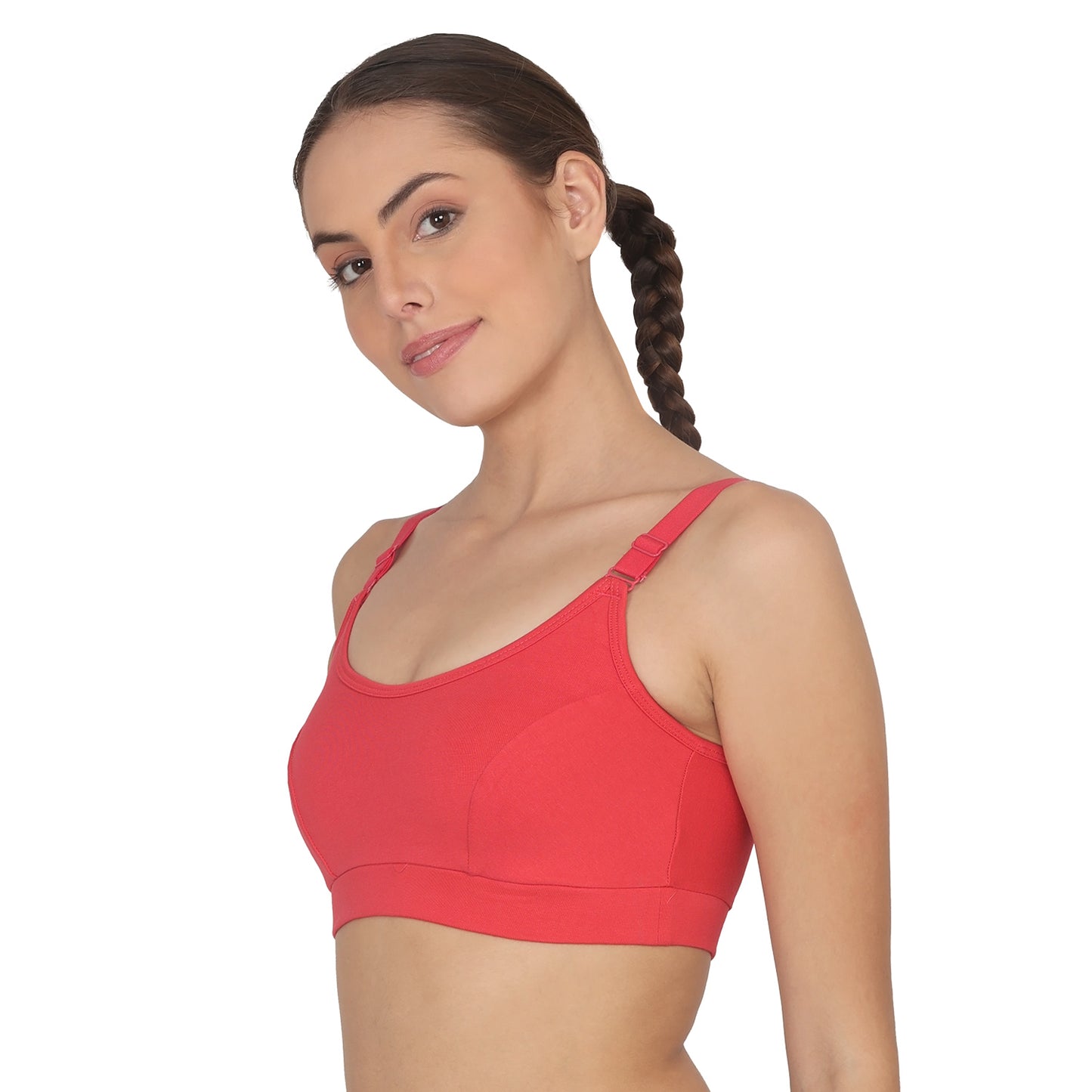 POOJA RAGENEE Women T-Shirt Non Padded Free Wired Bra SQ1035 Coral