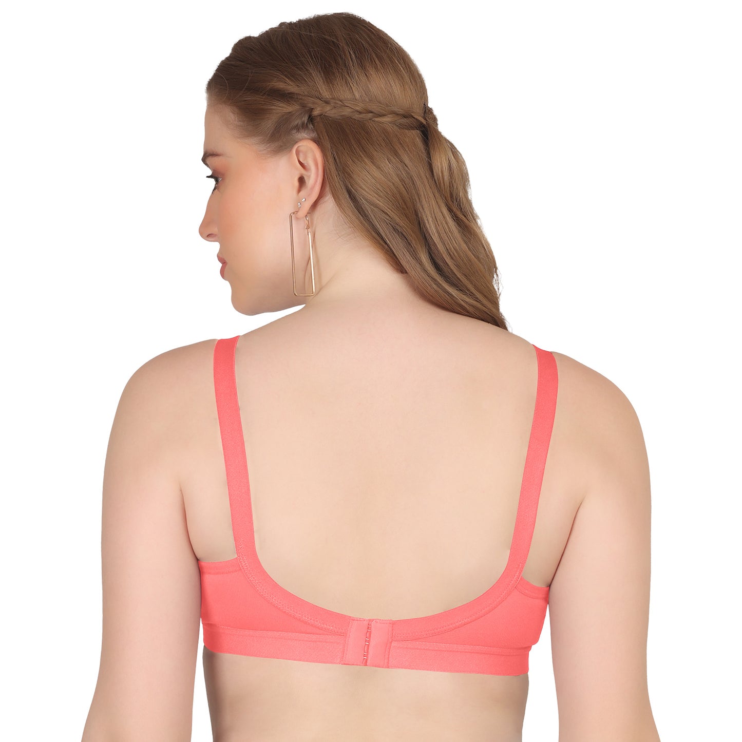 POOJA RAGENEE Seamless Moulded Non Padded Free Wired Comfortable Bra MQ3053 Coral