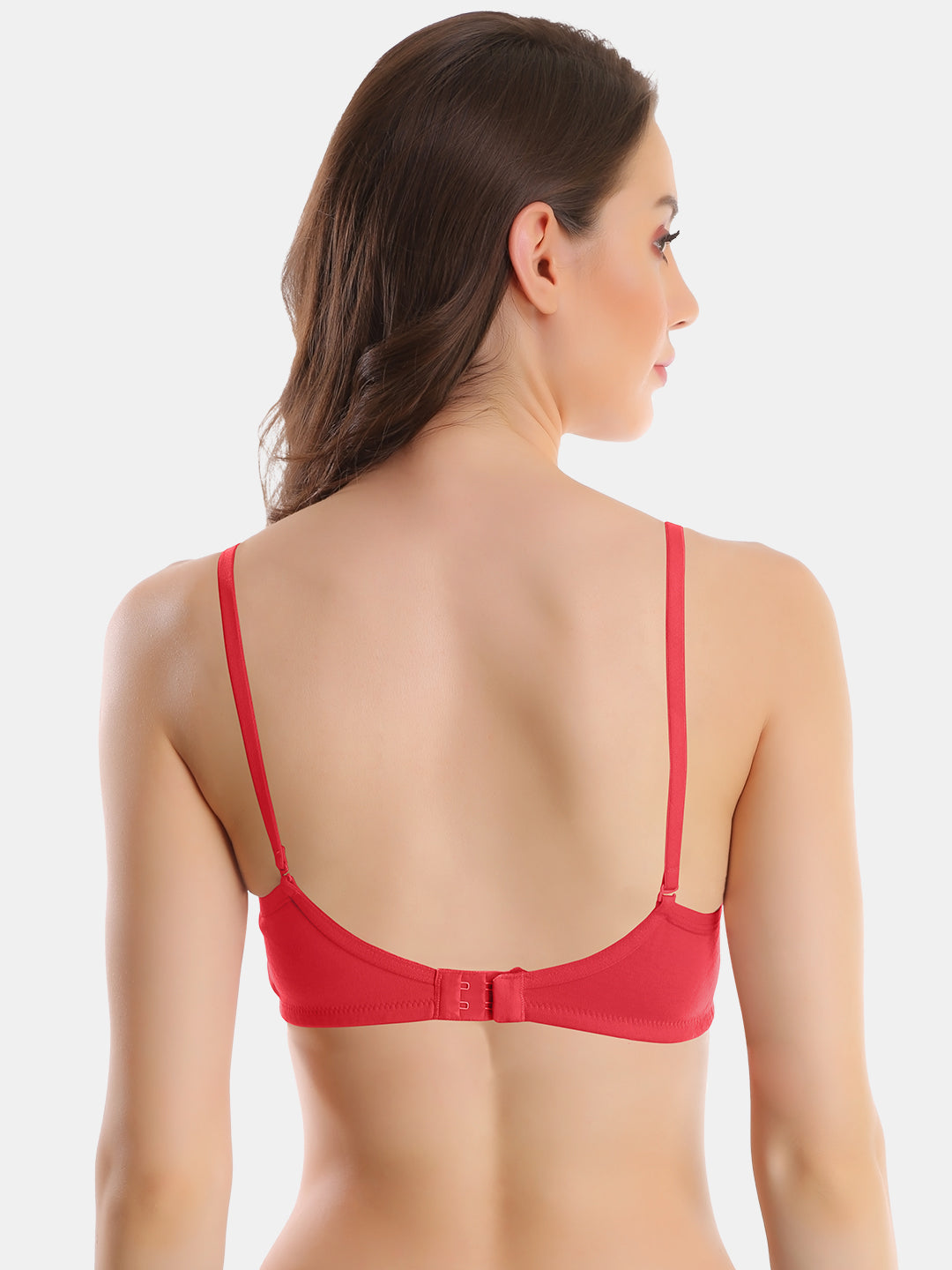 Pooja Ragenee Womens Full Coverage Padded Mould Cotton Bra FQ8005 Coral