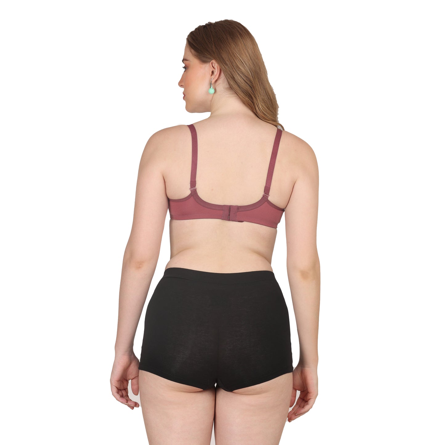 POOJA RAGENEE Lightly Padded Solid Bra for Womens FQ8002C Dark Pink