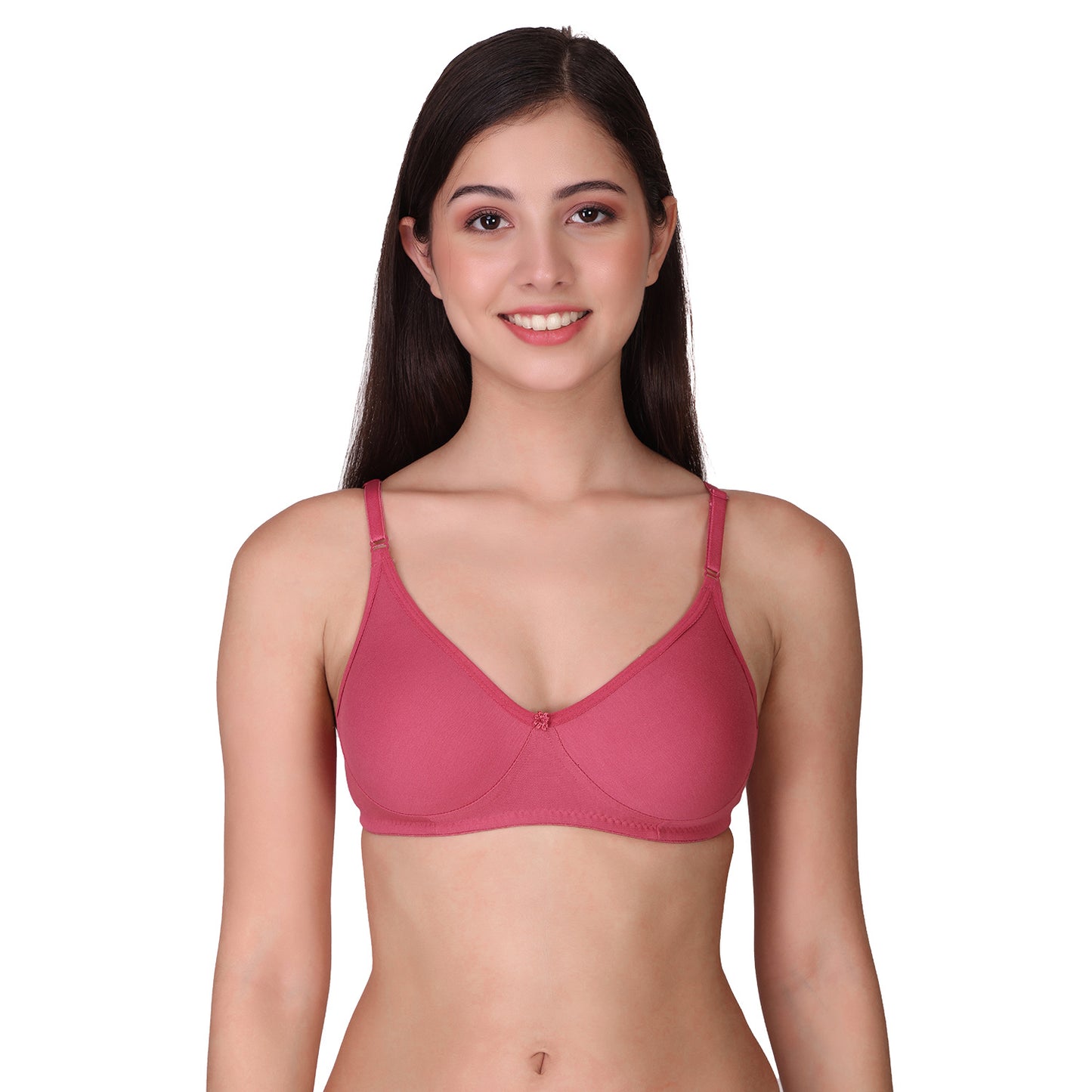 Pooja Ragenee Cotton Blend Seamless bra for Womens Onion