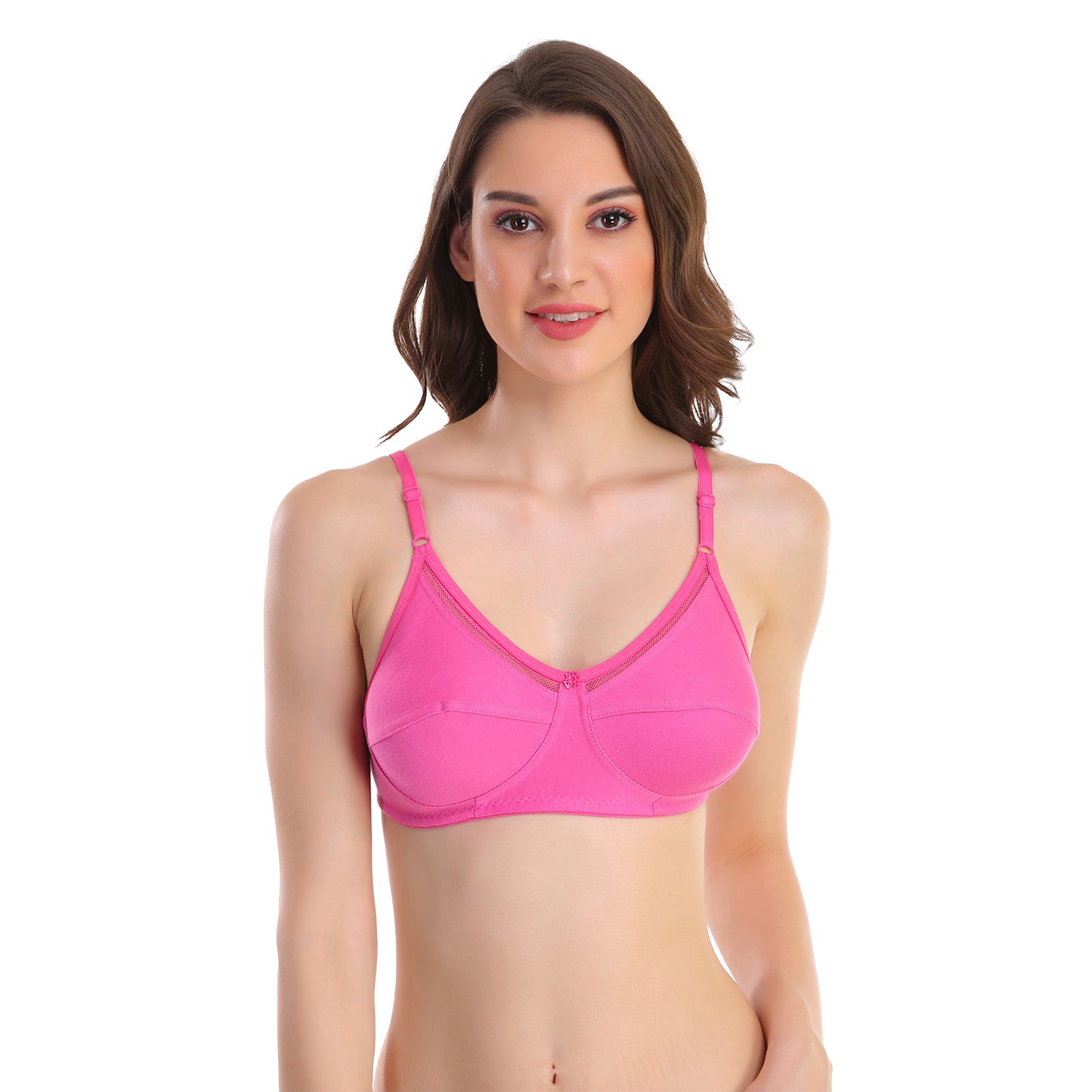 POOJA RAGENEE Regular Cotton Blend Bra -Dark Pink