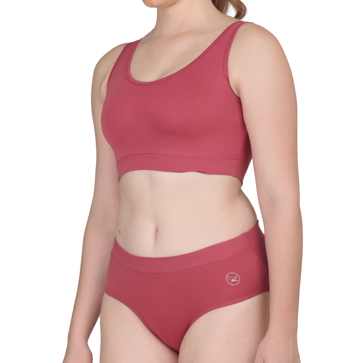 POOJA RAGENEE Skin Breathable & Smooth Fabric Solid Set ST01 Dark Pink