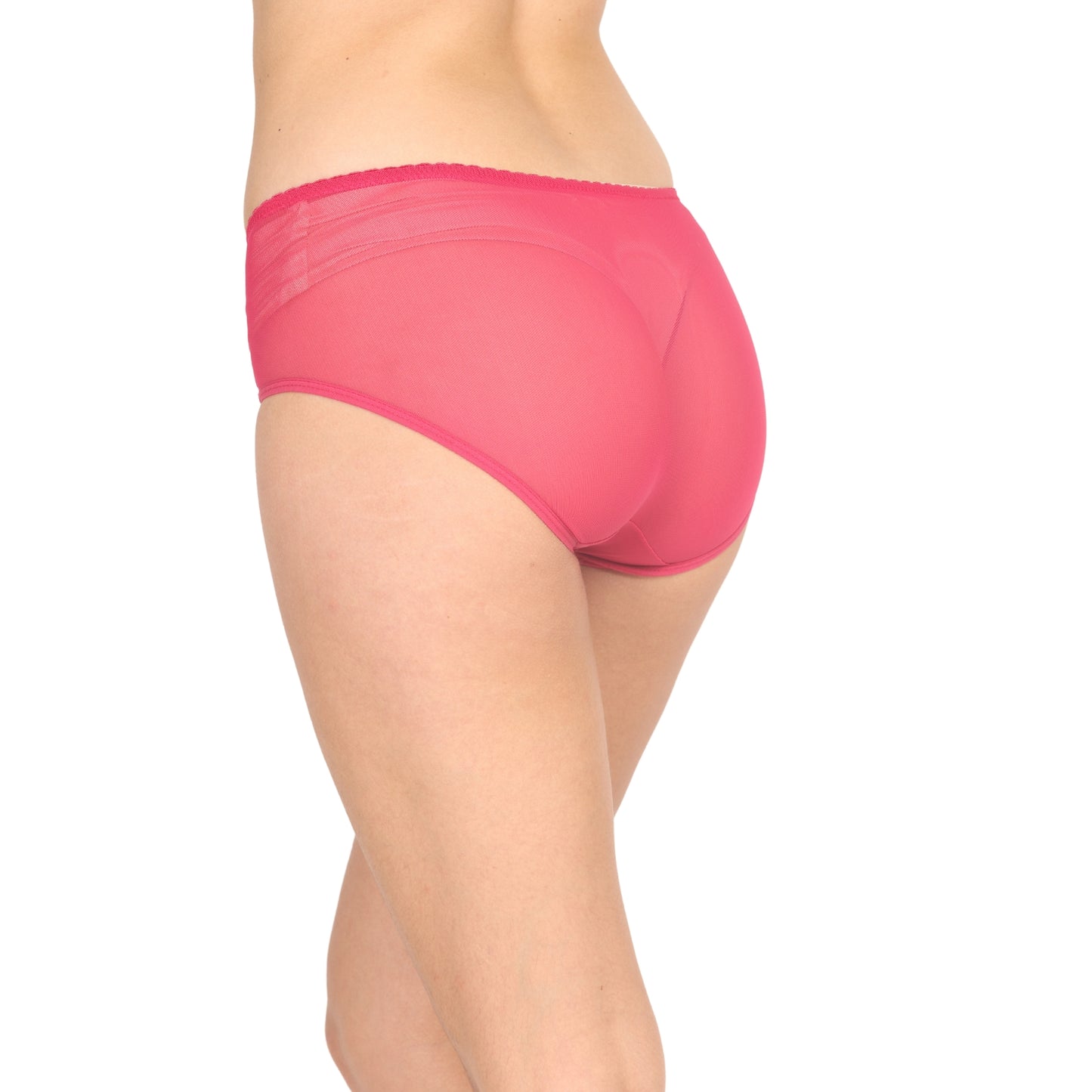 POOJA RAGENEE Women's Regular Power Net Lycra Panty PQ5021 Magenta
