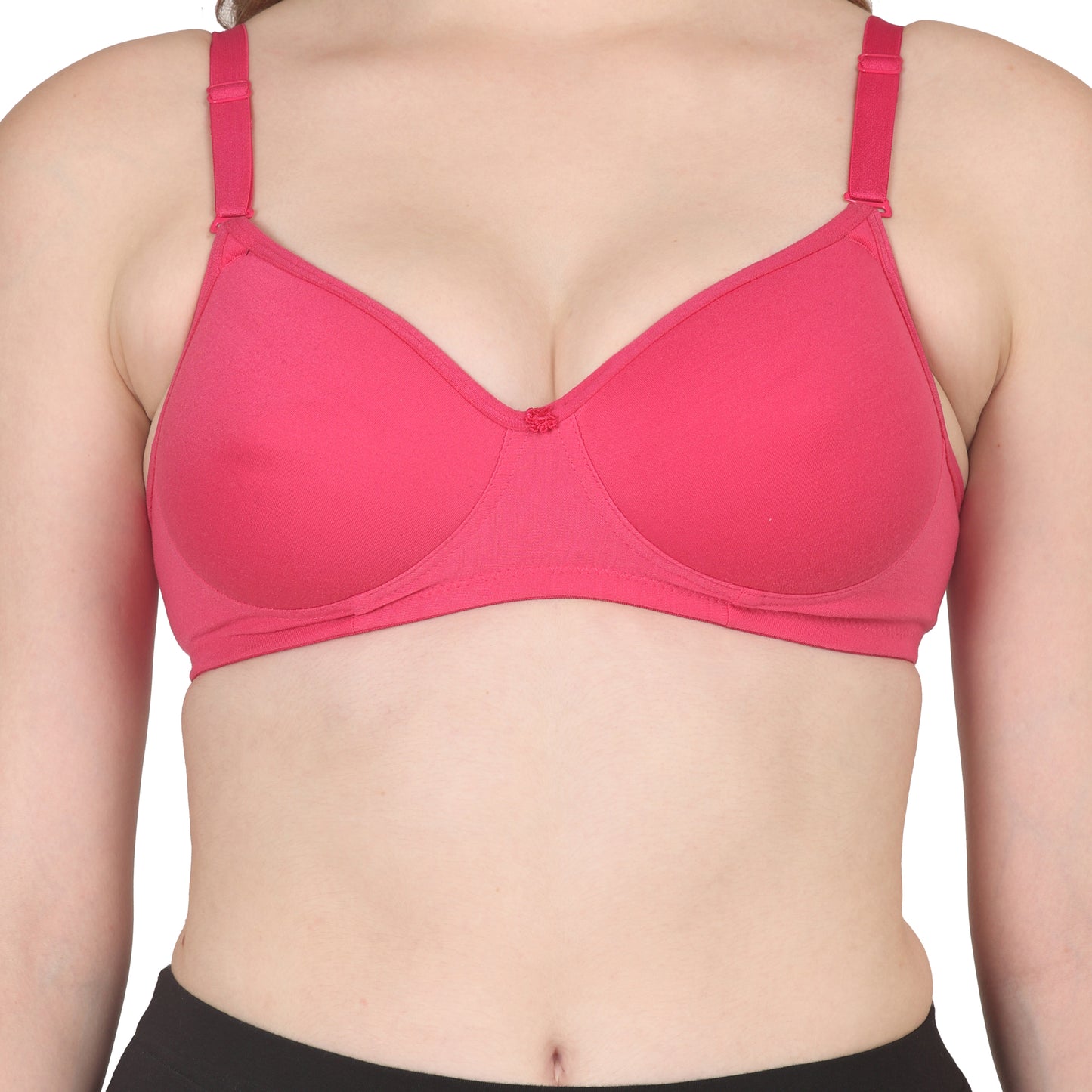 POOJA RAGENEE Lightly Padded Solid Bra for Womens FQ8002C Magenta