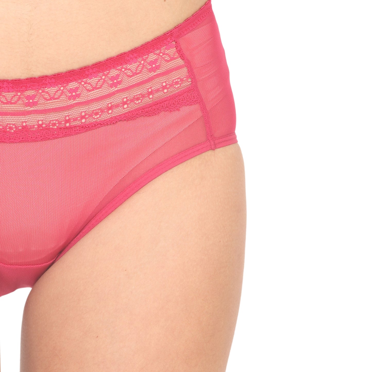 POOJA RAGENEE Women's Regular Power Net Lycra Panty PQ5021 Magenta