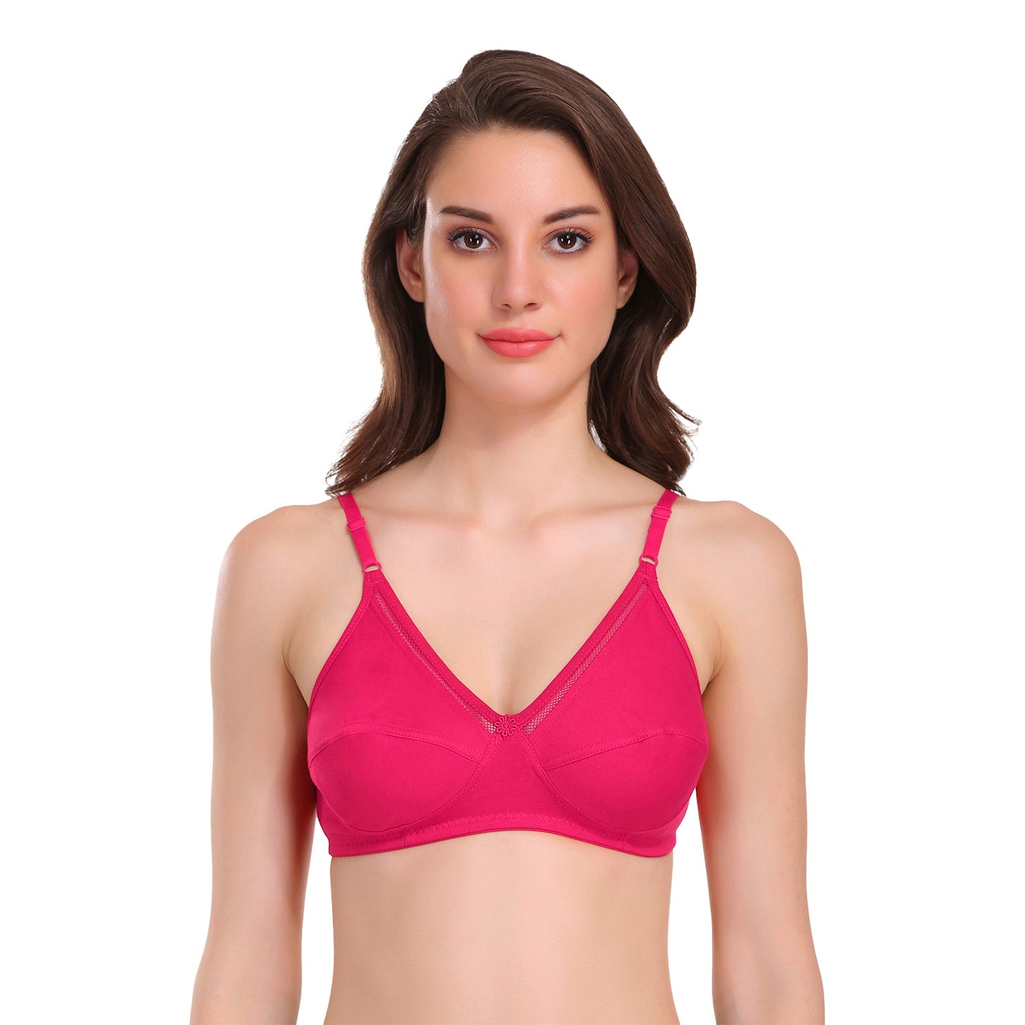 POOJA RAGENEE Regular Cotton Blend Bra -Magenta