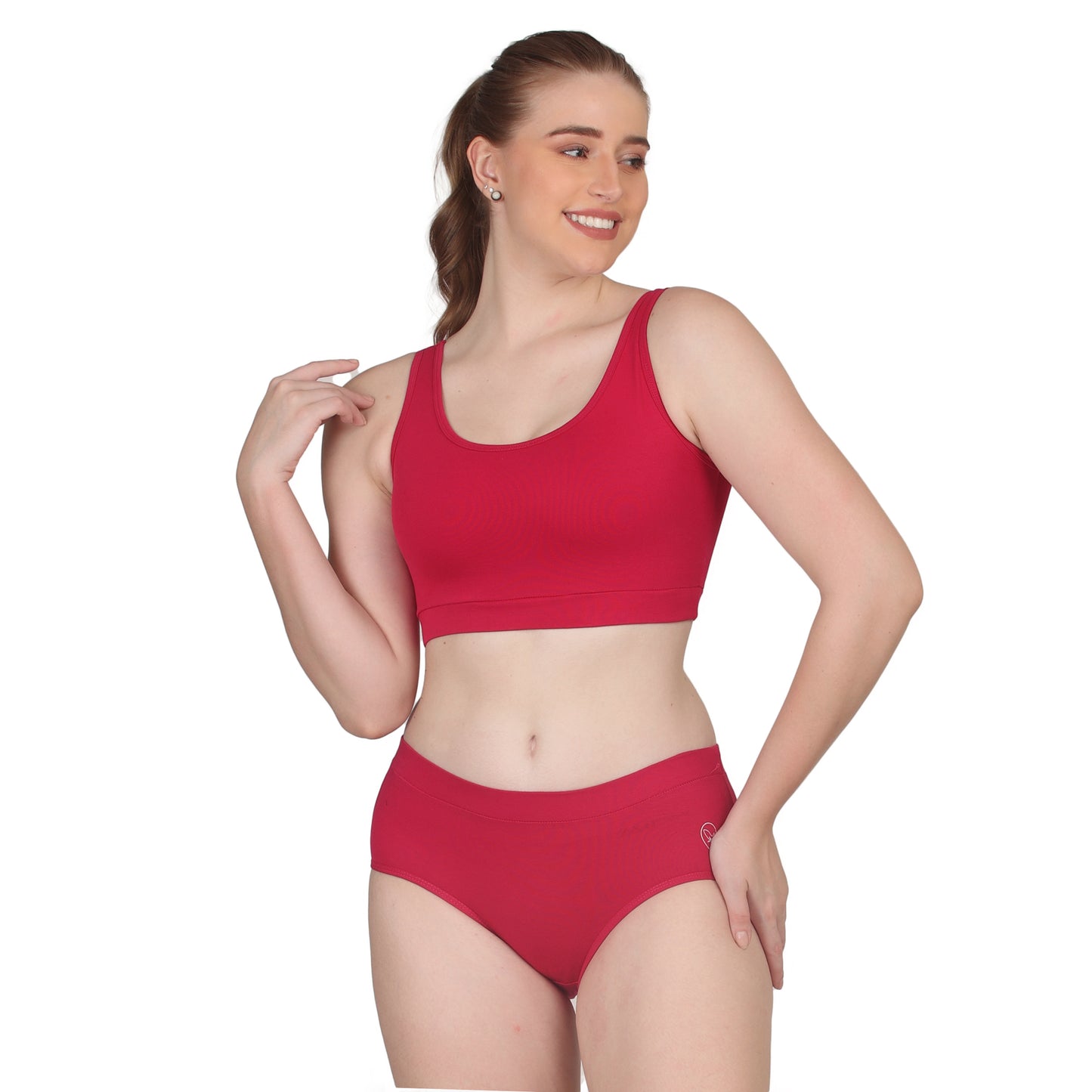 POOJA RAGENEE Skin Breathable & Smooth Fabric Solid Set ST01 Magenta