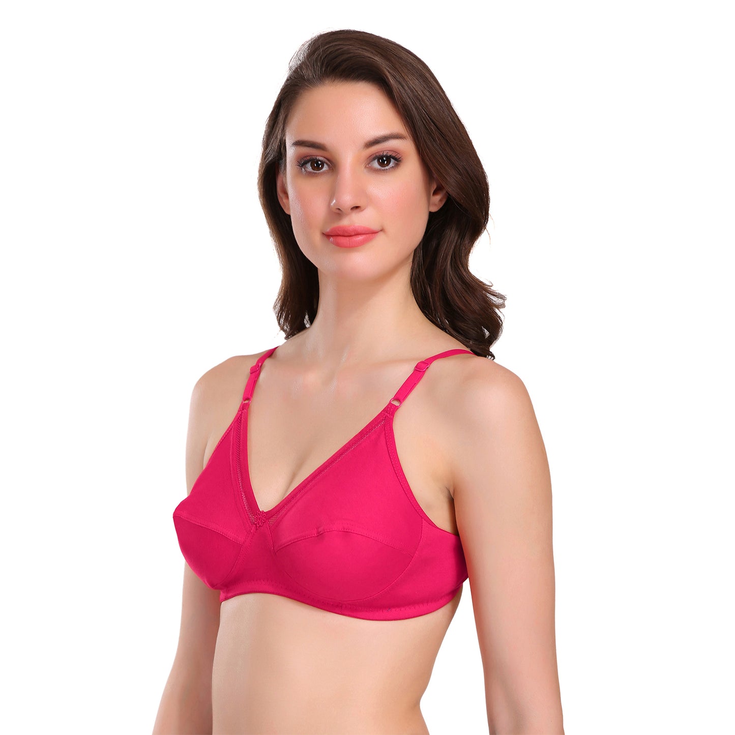 POOJA RAGENEE Regular Cotton Blend Bra -Magenta