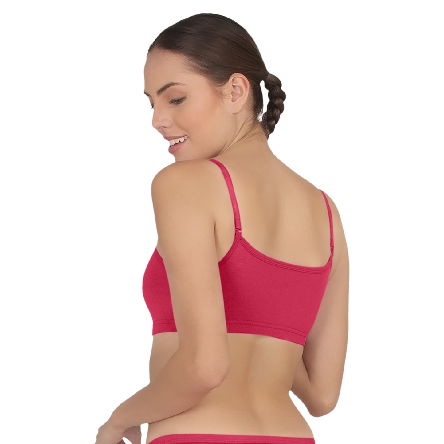 POOJA RAGENEE Smooth Fabric & comfortable Sports Bra for Fitness SQ1031B Magenta-Skin-Teal Green
