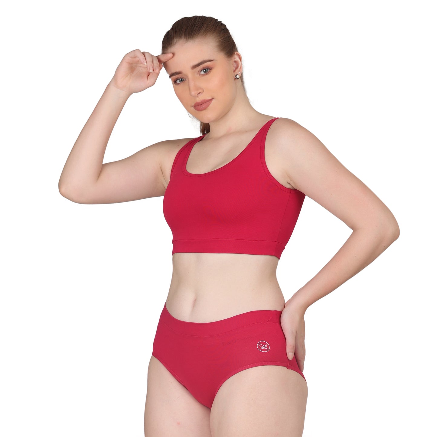 POOJA RAGENEE Skin Breathable & Smooth Fabric Solid Set ST01 Magenta
