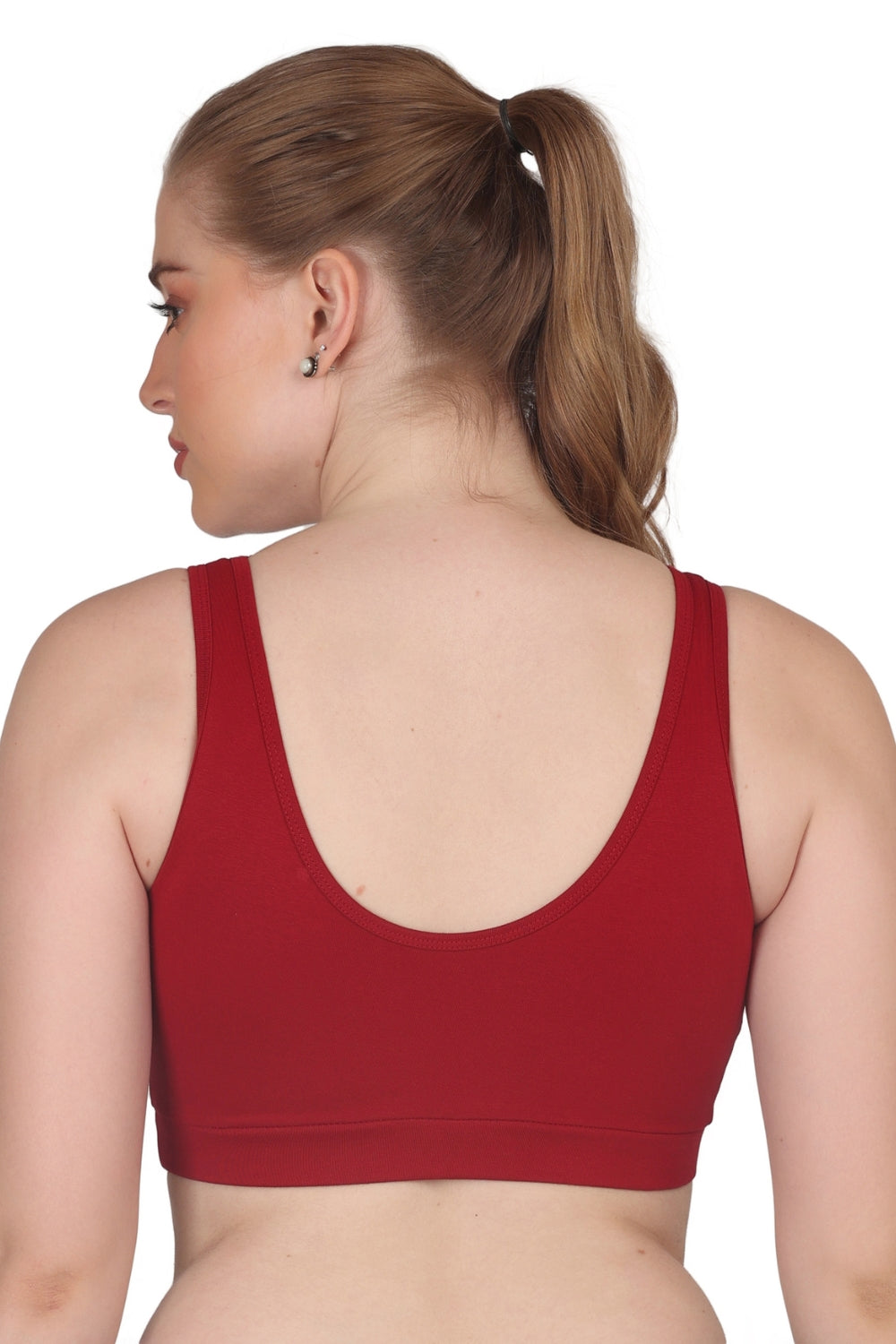 POOJA RAGENEE Skin Breathable & Comfortable Sports Bra SQ1029B Maroon