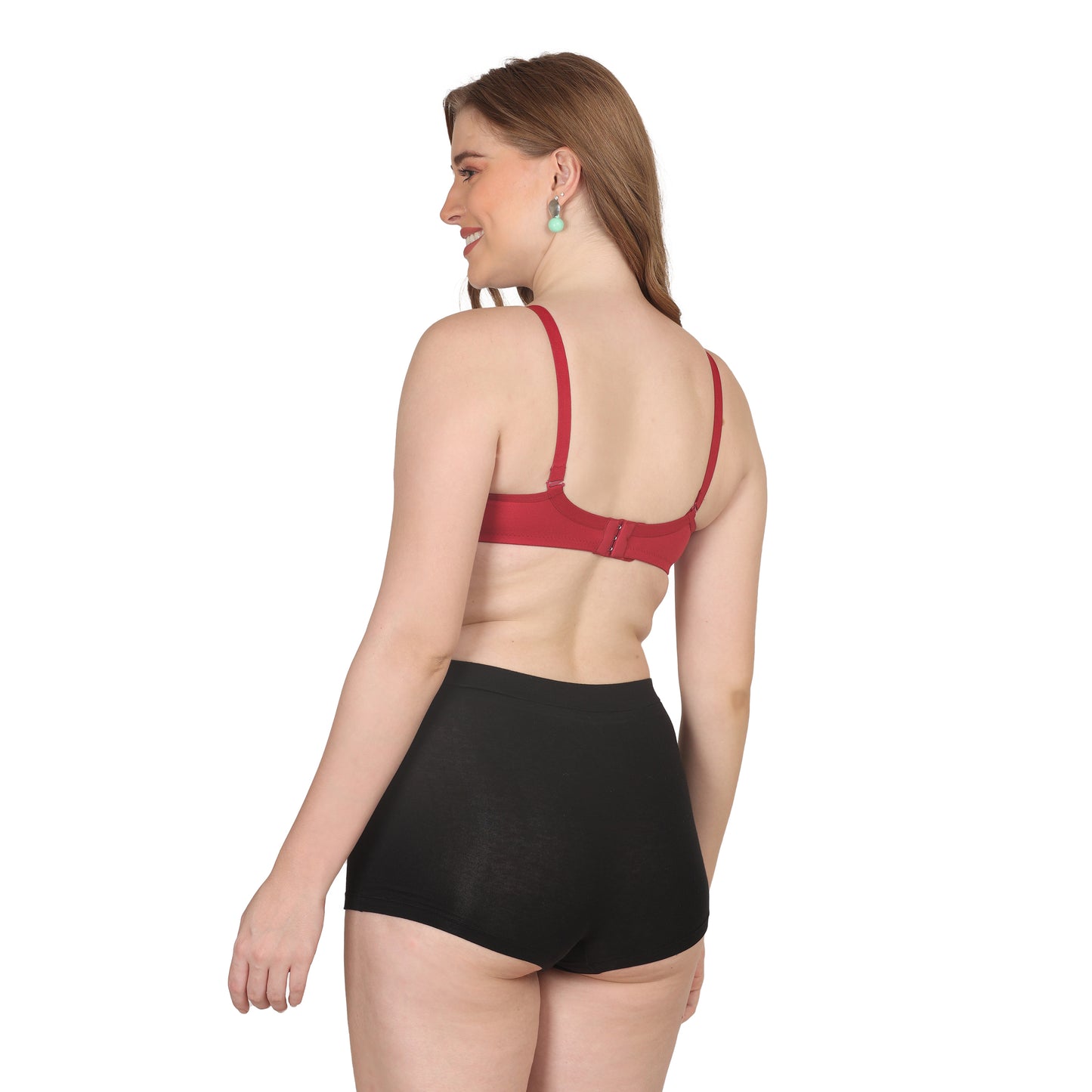 POOJA RAGENEE Lightly Padded Solid Bra for Womens FQ8002C Maroon