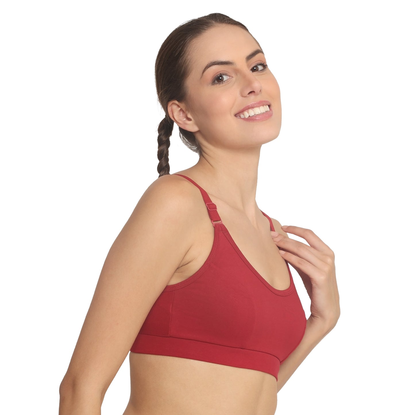 POOJA RAGENEE Women T-Shirt Non Padded Free Wired Bra SQ1035 Maroon