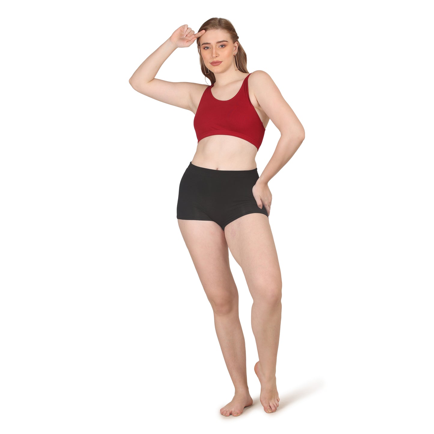 POOJA RAGENEE Skin Breathable & Comfort Sports Bra for Womens SQ1030 Maroon