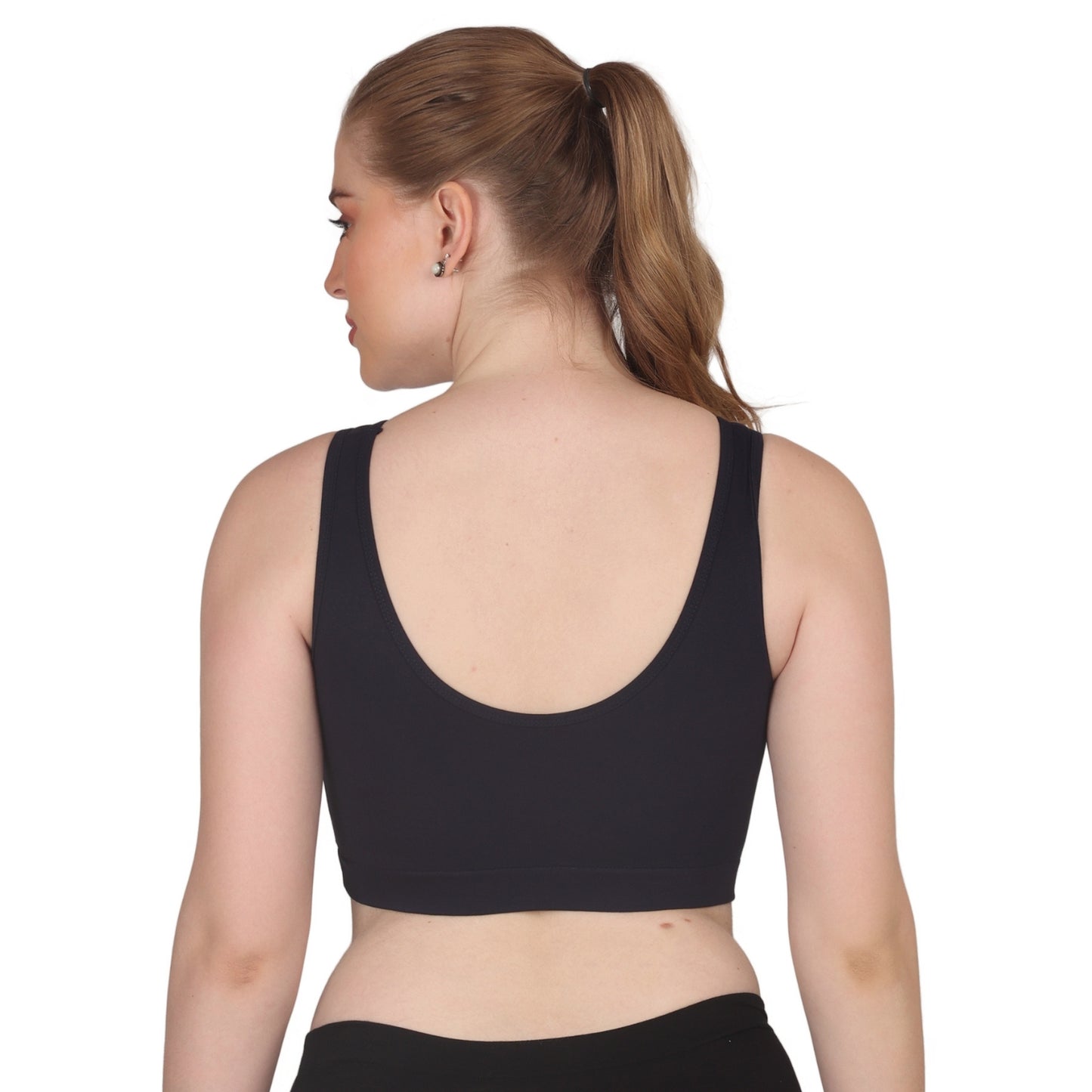 POOJA RAGENEE Skin Breathable & Comfortable Sports Bra SQ1029B Navy Blue