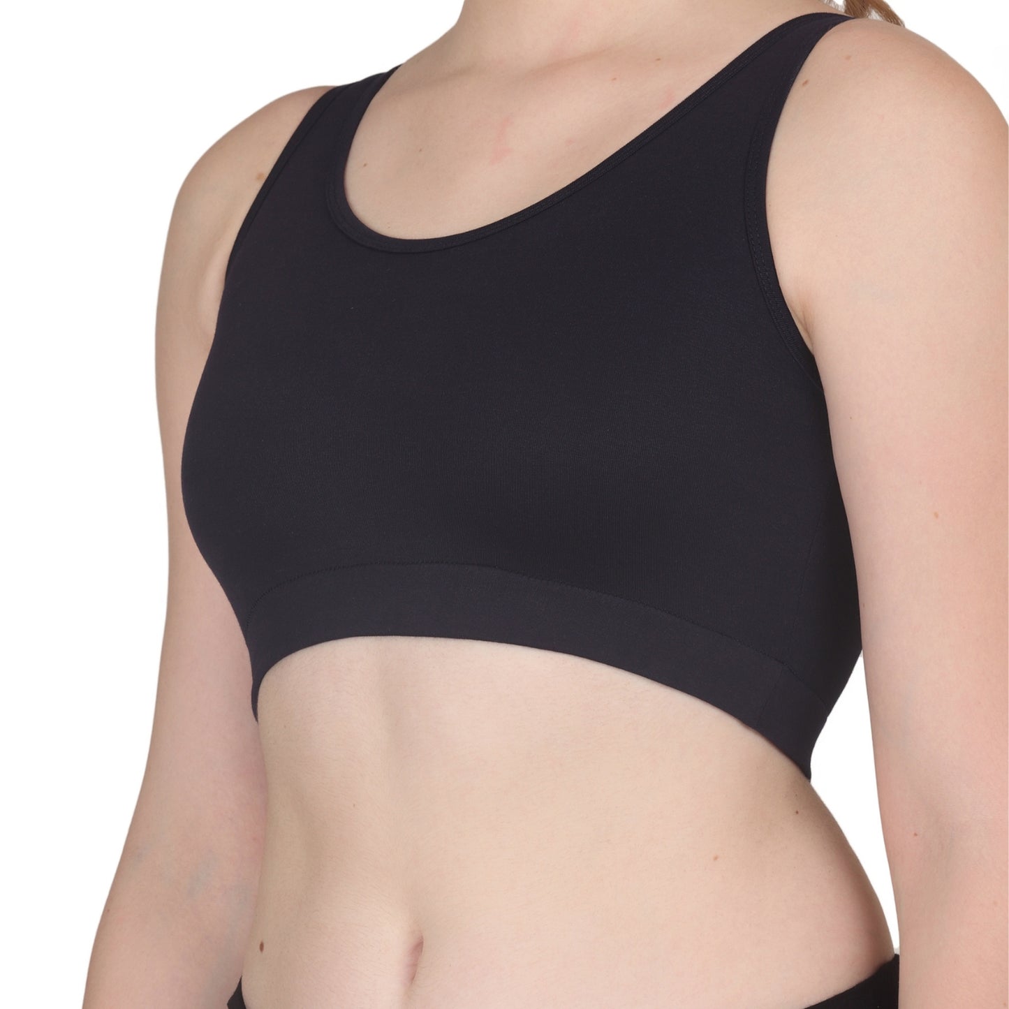 POOJA RAGENEE Skin Breathable & Comfortable Sports Bra SQ1029B Navy Blue