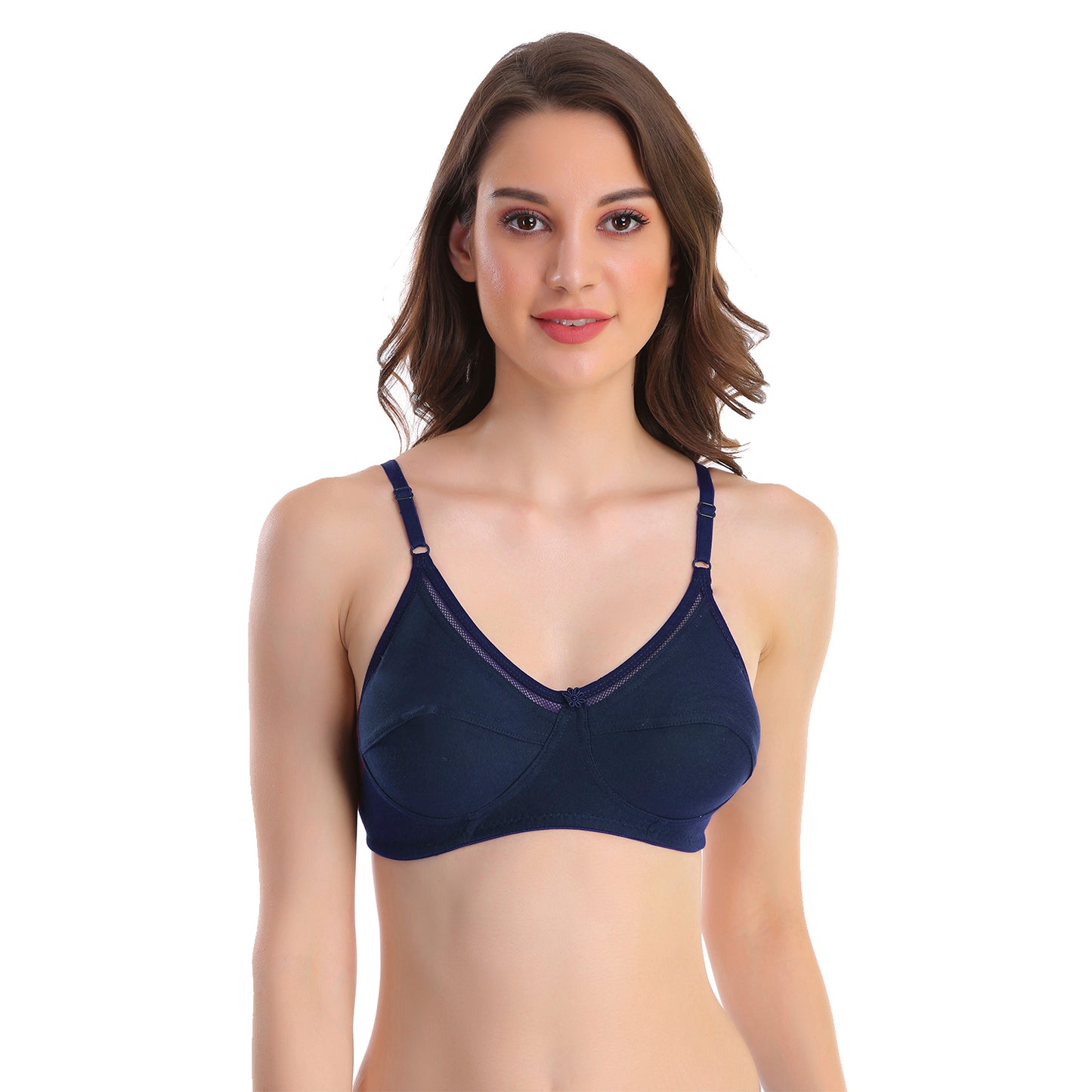 POOJA RAGENEE Regular Cotton Blend Bra -N. Blue