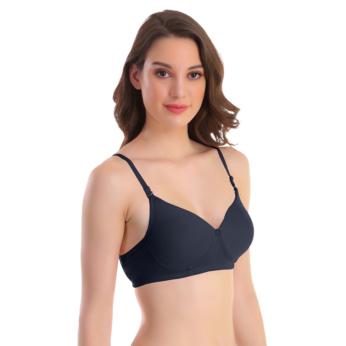 3PK Padded Moulded Full Coverage Cotton Bra