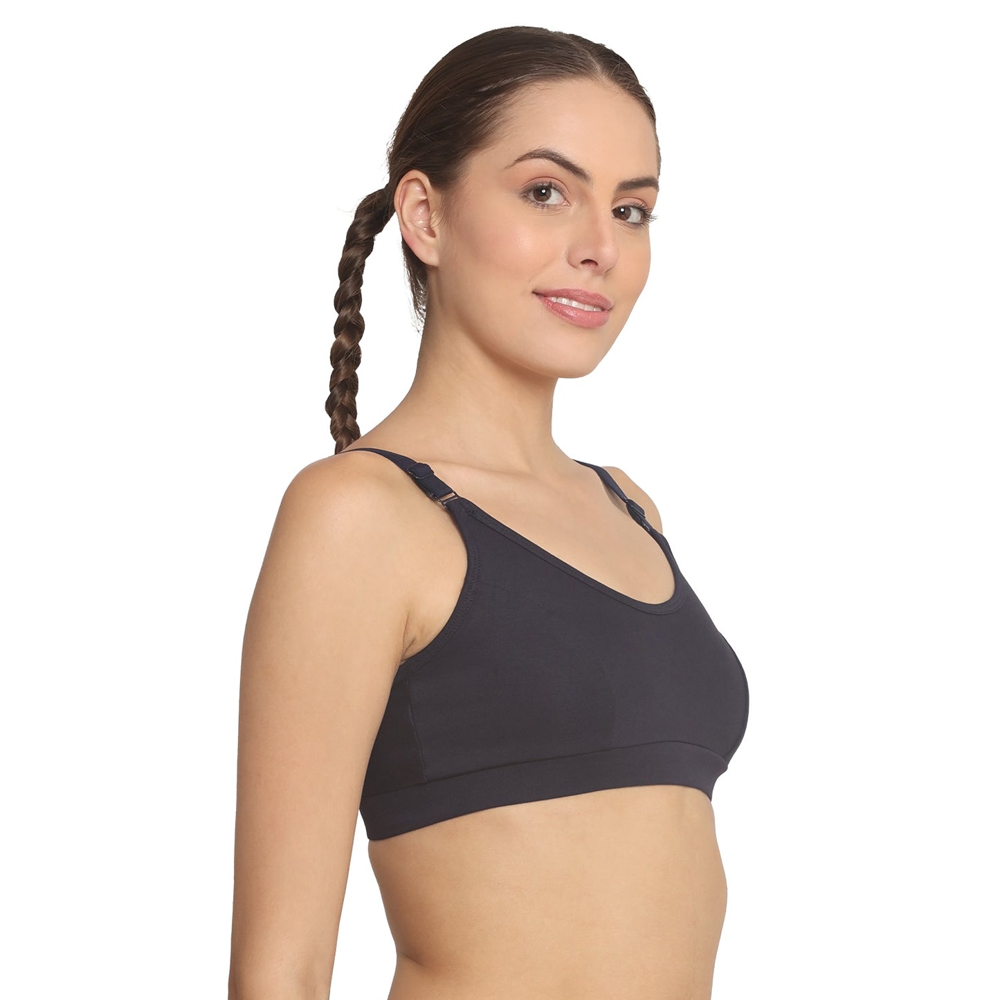 POOJA RAGENEE Women T-Shirt Non Padded Free Wired Bra SQ1035 Navy Blue