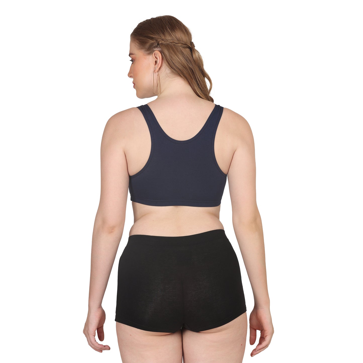 POOJA RAGENEE Skin Breathable & Comfort Sports Bra for Womens SQ1030 Navy Blue