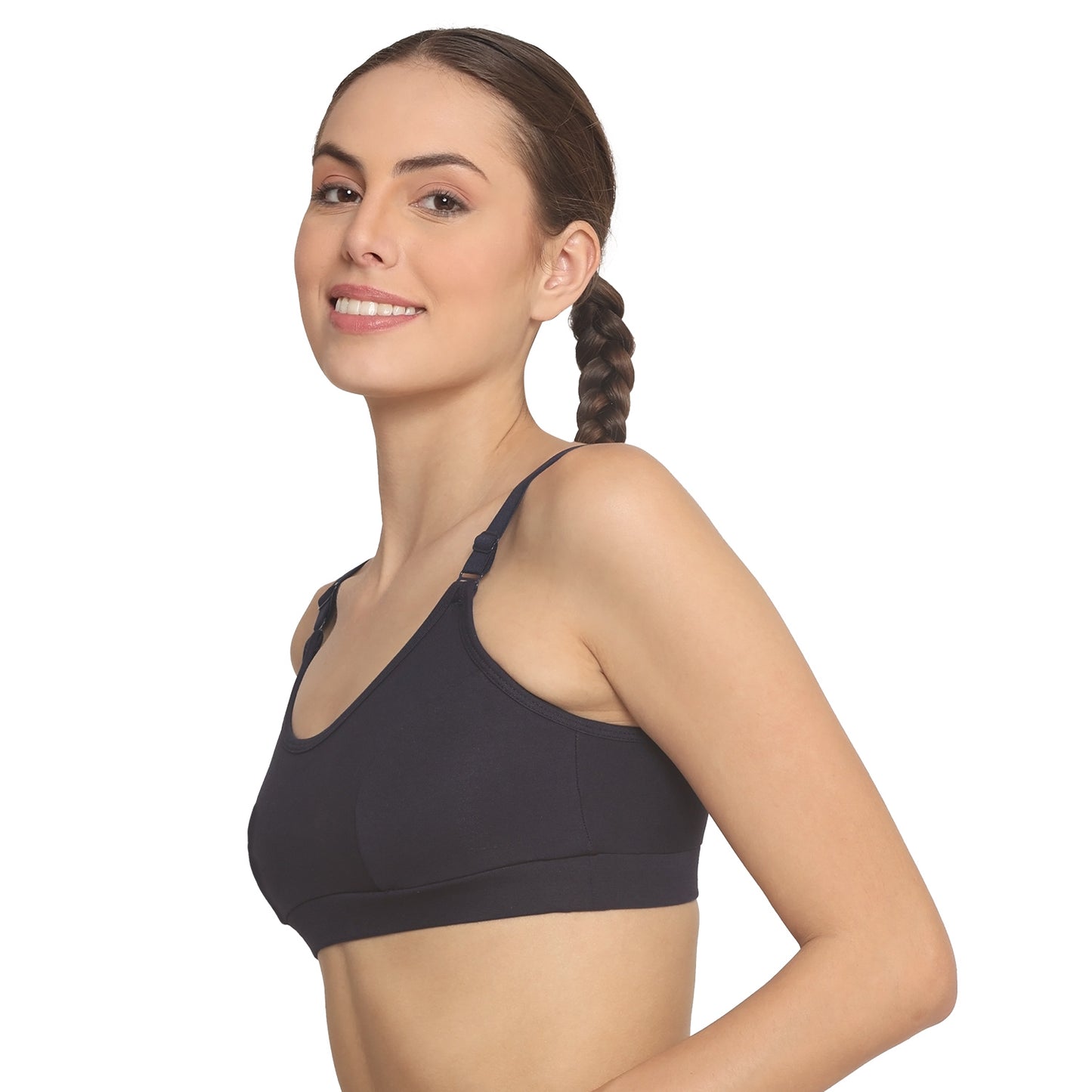 POOJA RAGENEE Women T-Shirt Non Padded Free Wired Bra SQ1035 Navy Blue