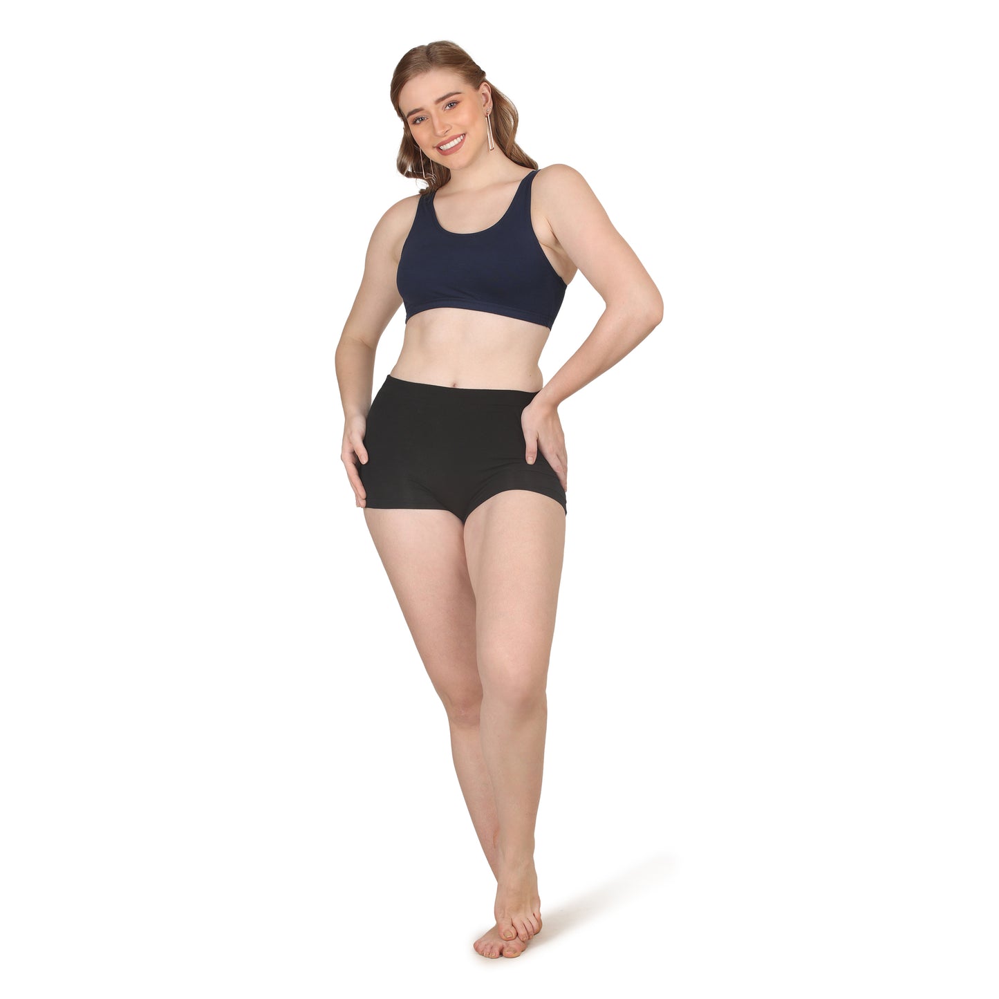 POOJA RAGENEE Skin Breathable & Comfort Sports Bra for Womens SQ1030 Navy Blue
