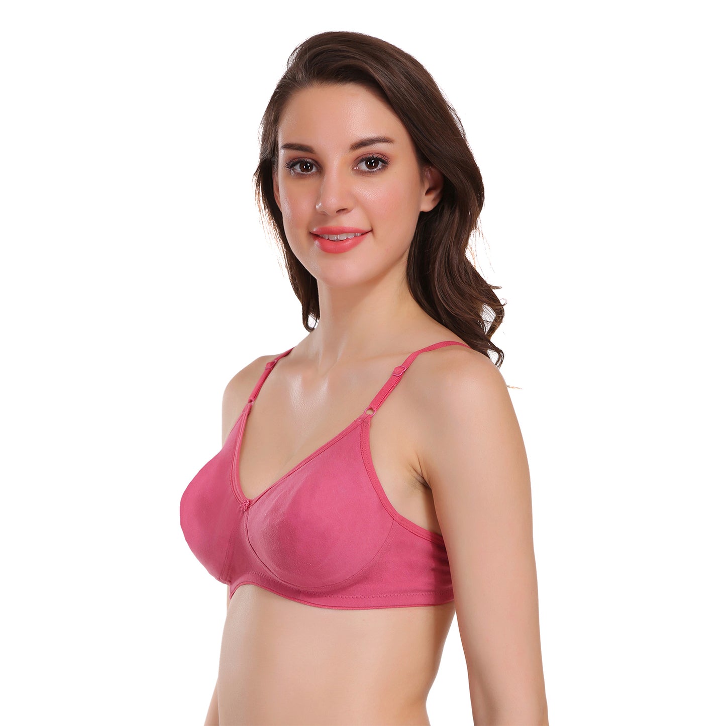Pooja Ragenee Light Padded Cotton Mould bra for Womens Dark Pink