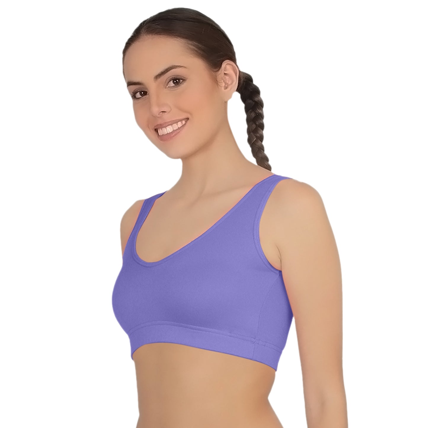 POOJA RAGENEE Full Coverage Seamless Bra Fitness T-Shirt Sports BraSQ1037 Purple