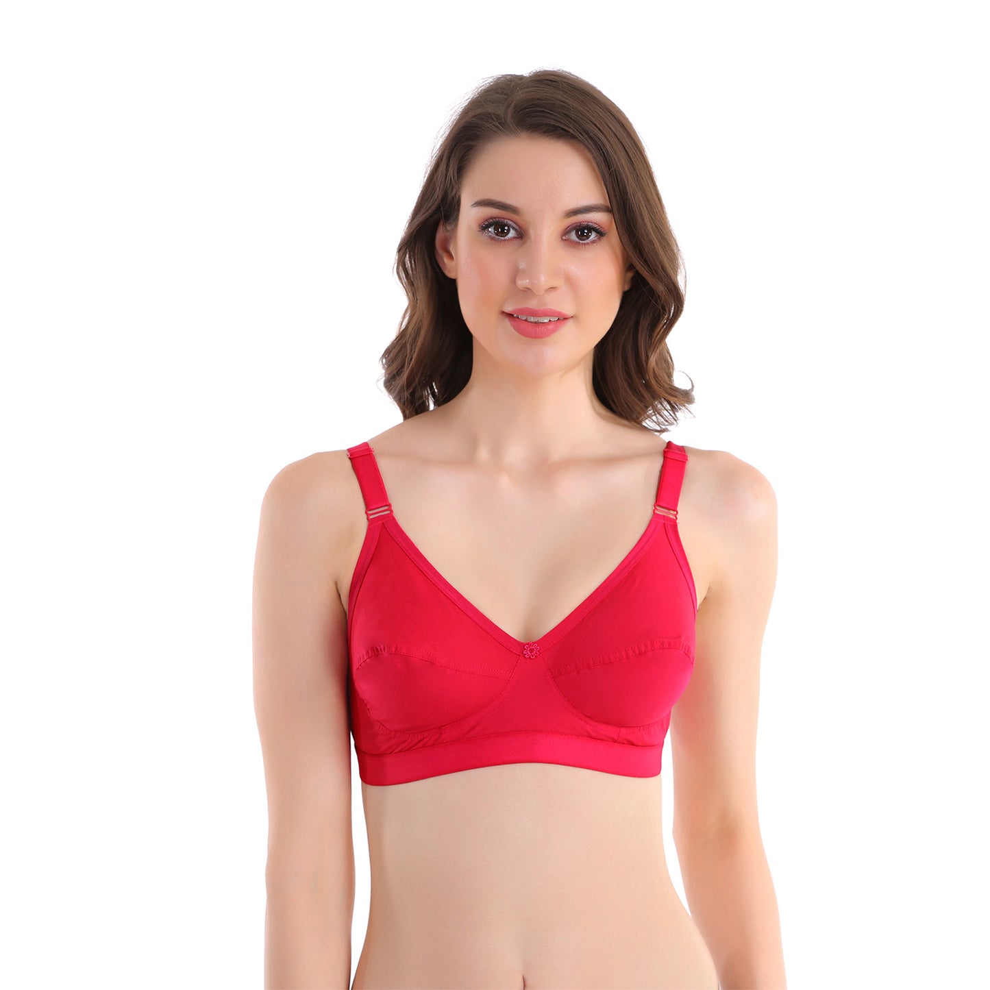 POOJA RAGENEE Regular Cotton Blend Bra -red