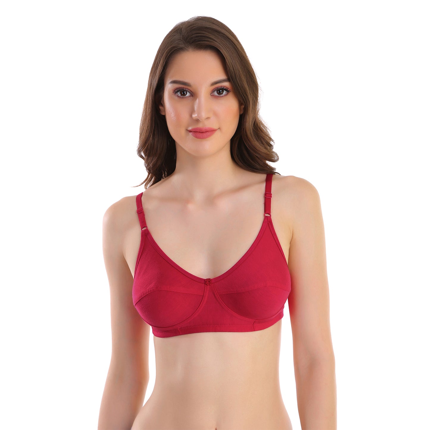 POOJA RAGENEE Regular Cotton Blend Bra -RED
