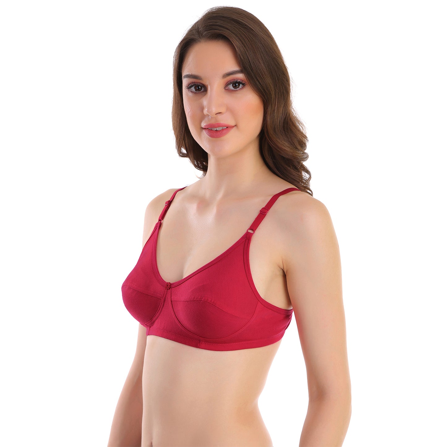 POOJA RAGENEE Regular Cotton Blend Bra -RED