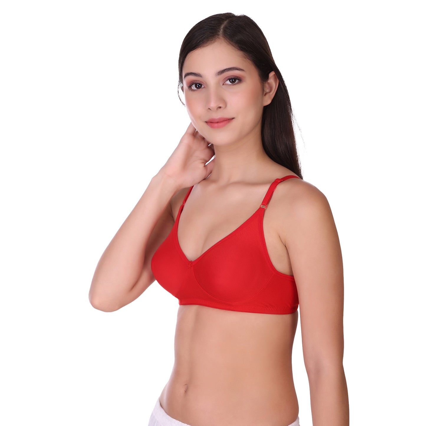 Pooja Ragenee Seamless Non Padded bra for Women Red