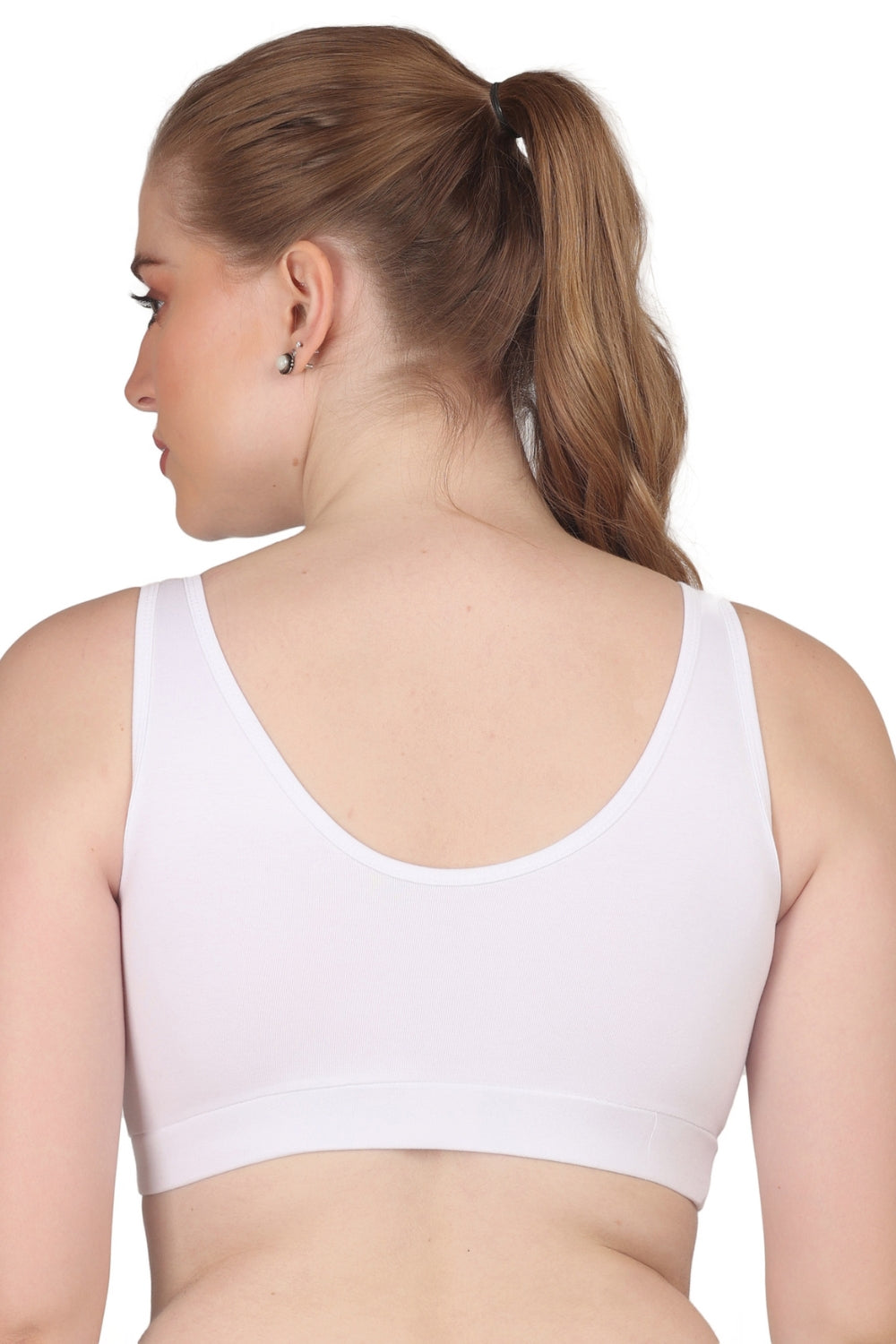 POOJA RAGENEE Skin Breathable & Comfortable Sports Bra SQ1029B White