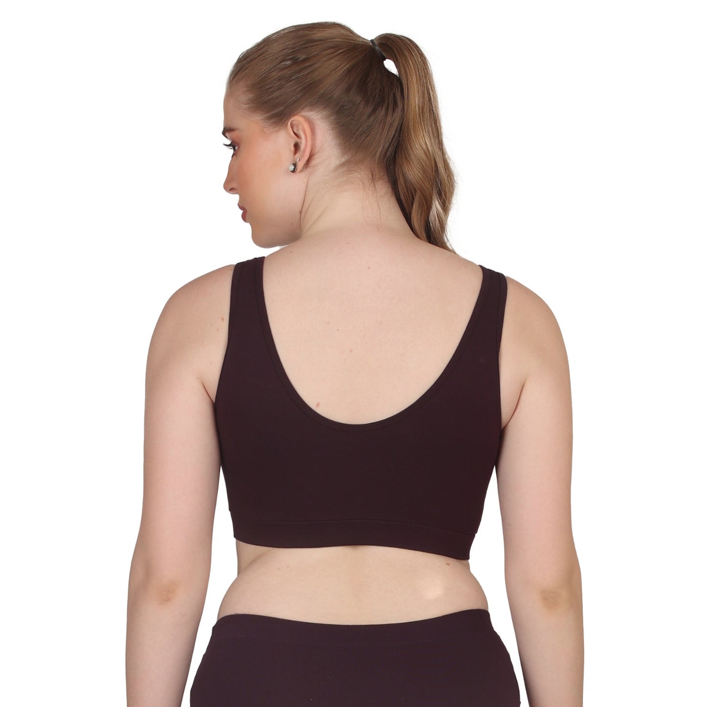 POOJA RAGENEE Skin Breathable & Comfortable Sports Bra SQ1029B Wine