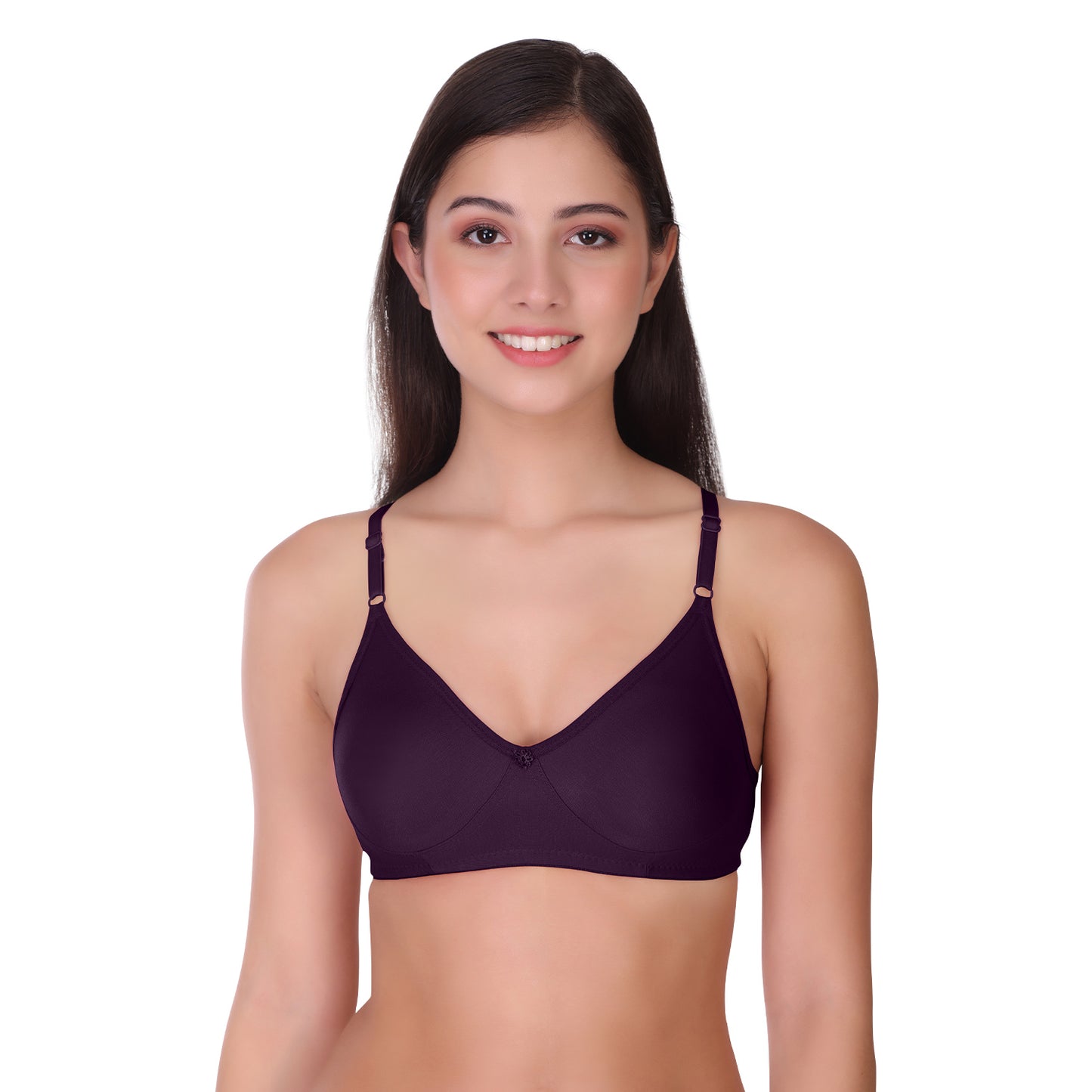 Pooja Ragenee Womens Full Coverage Non Padded Mould Cotton Bra MQ3055 Wine